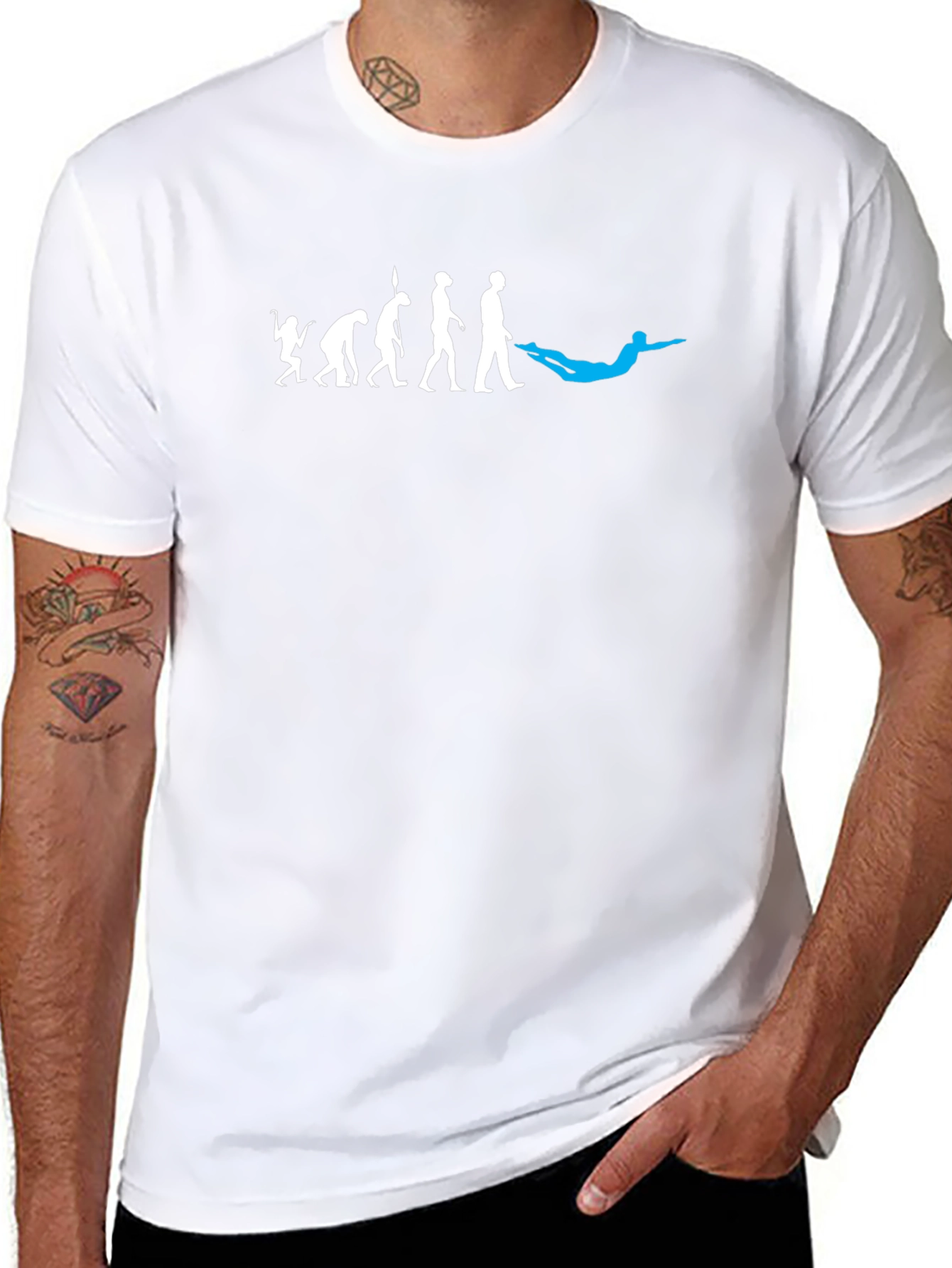 Evolution of Diving T-Shirt - Black