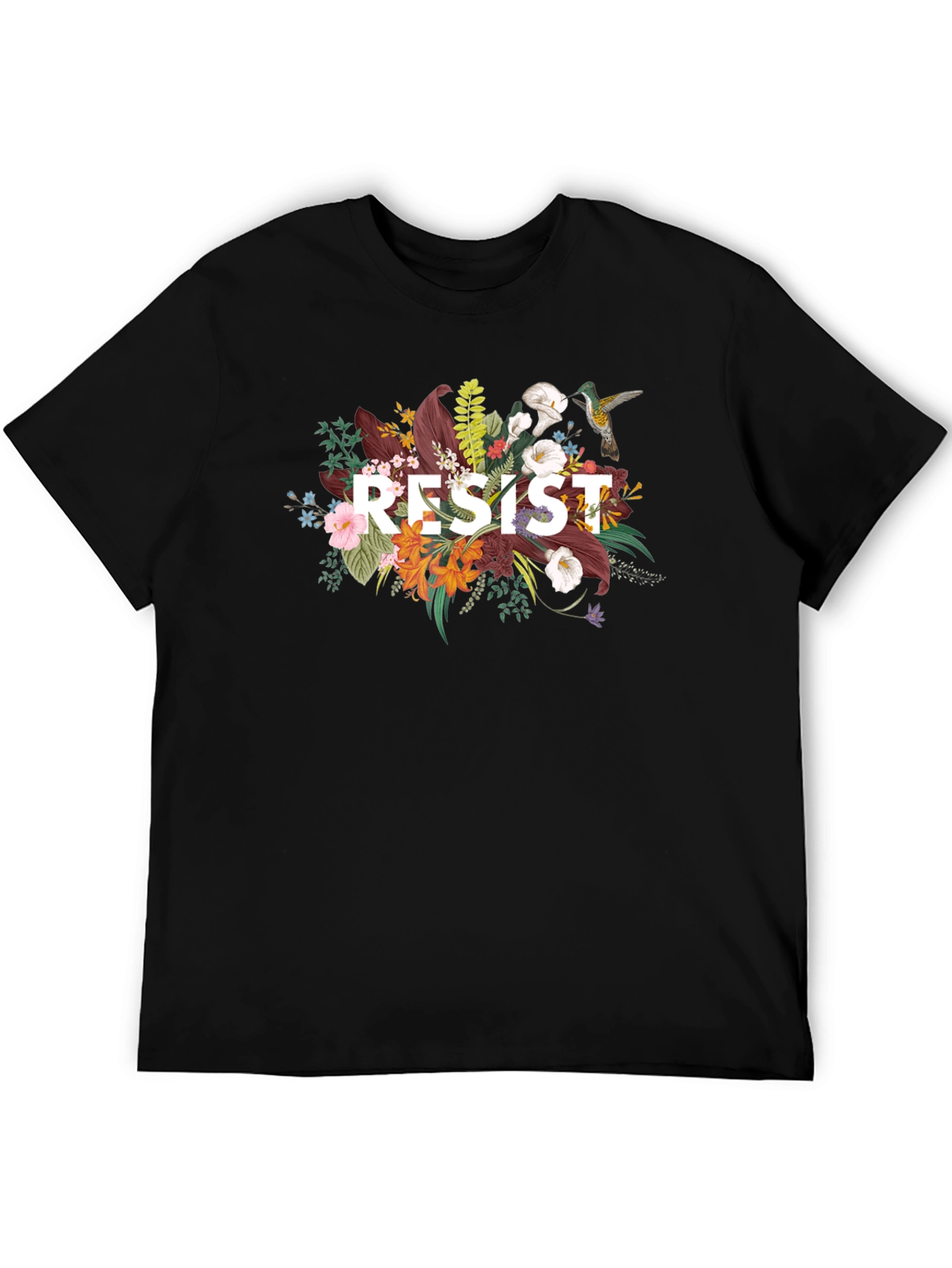 Resist Floral Graphic T-Shirt