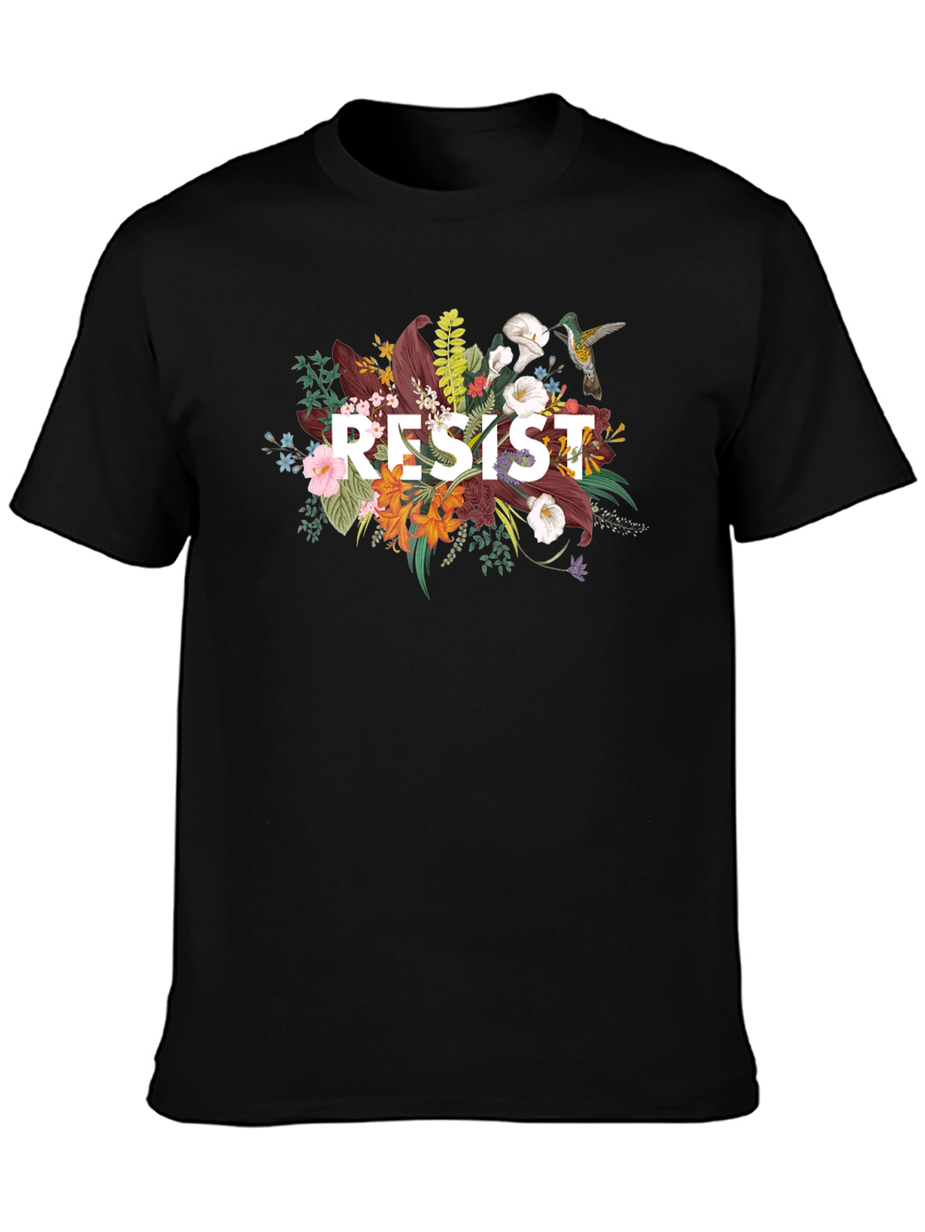 Resist Floral Graphic T-Shirt