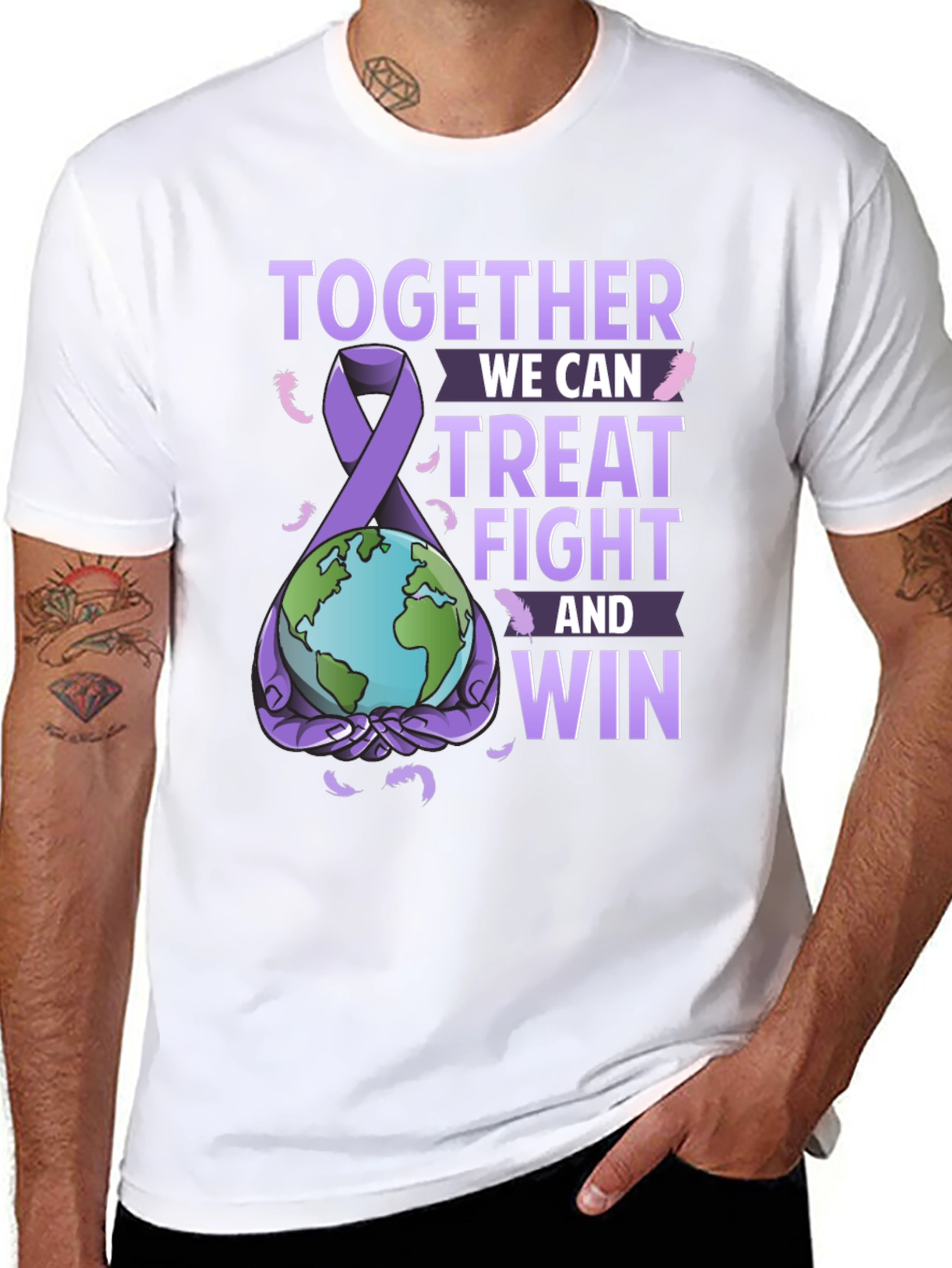 Together We Can Black Graphic T-Shirt
