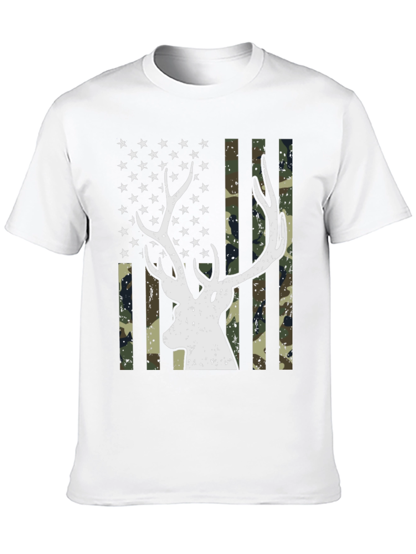 Deer Flag Graphic Tee - Mens Black T-Shirt