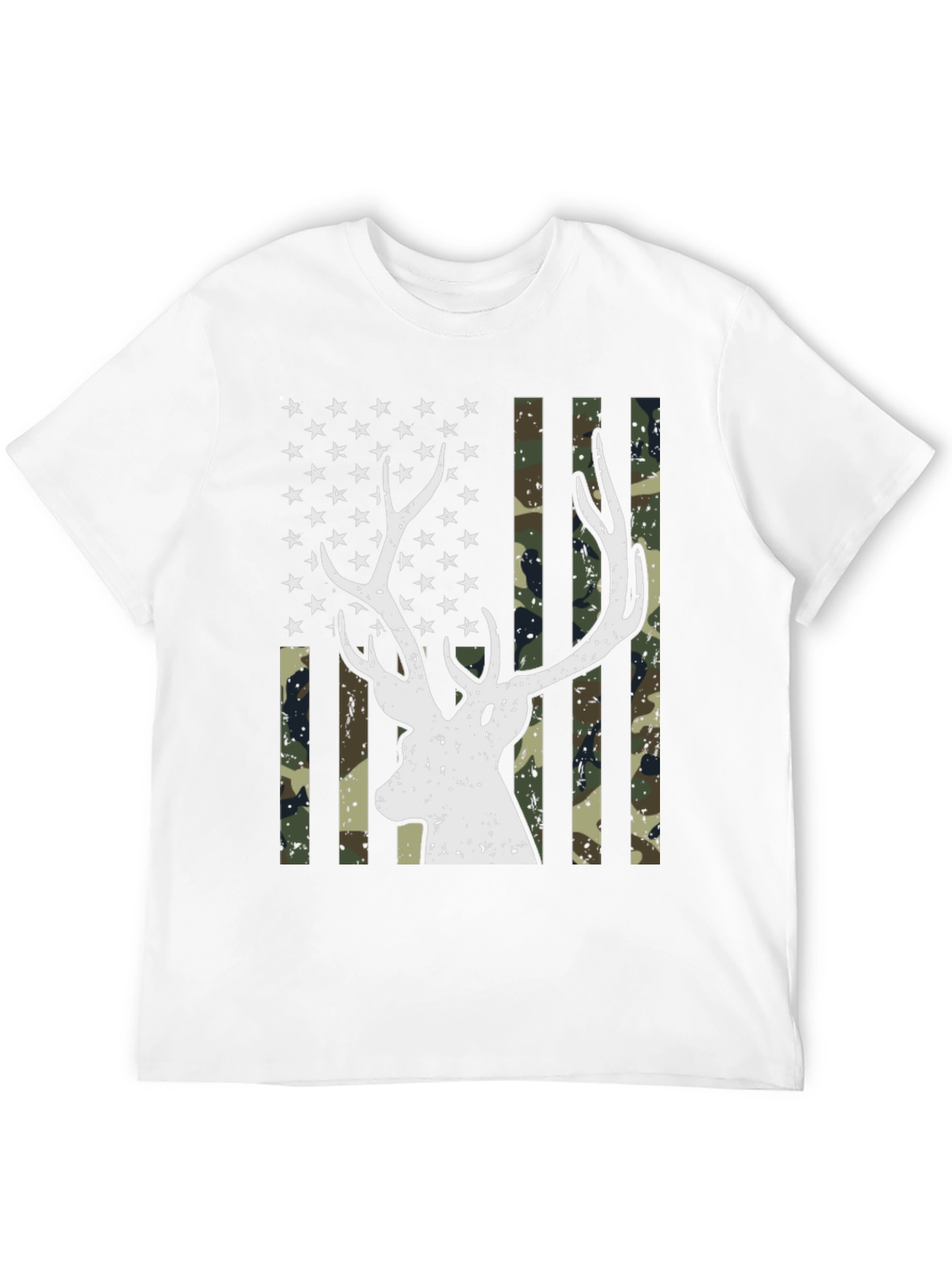 Deer Flag Graphic Tee - Mens Black T-Shirt