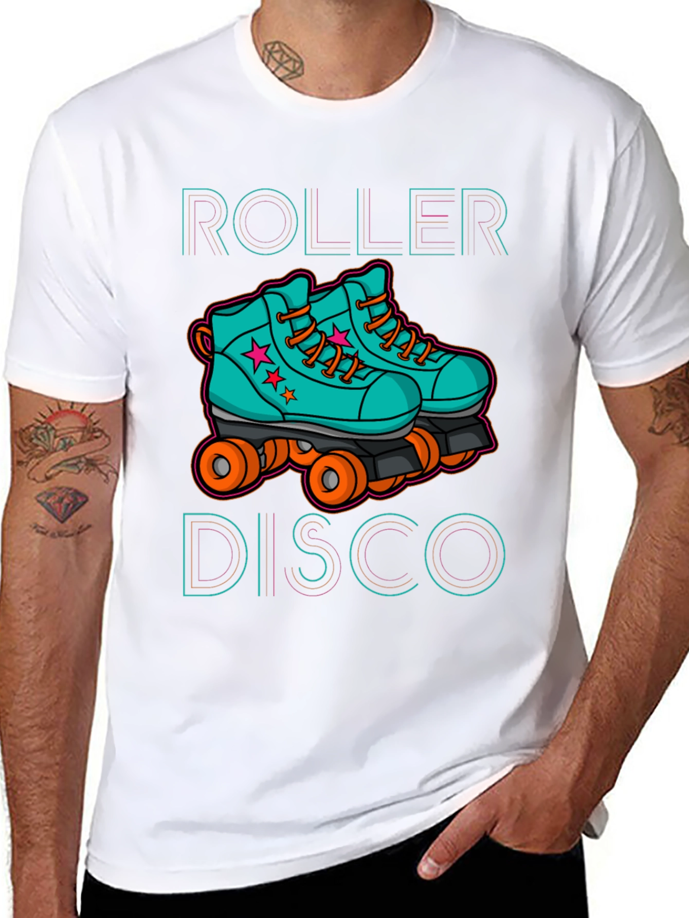 Roller Disco Graphic Tee - Retro Skate Design