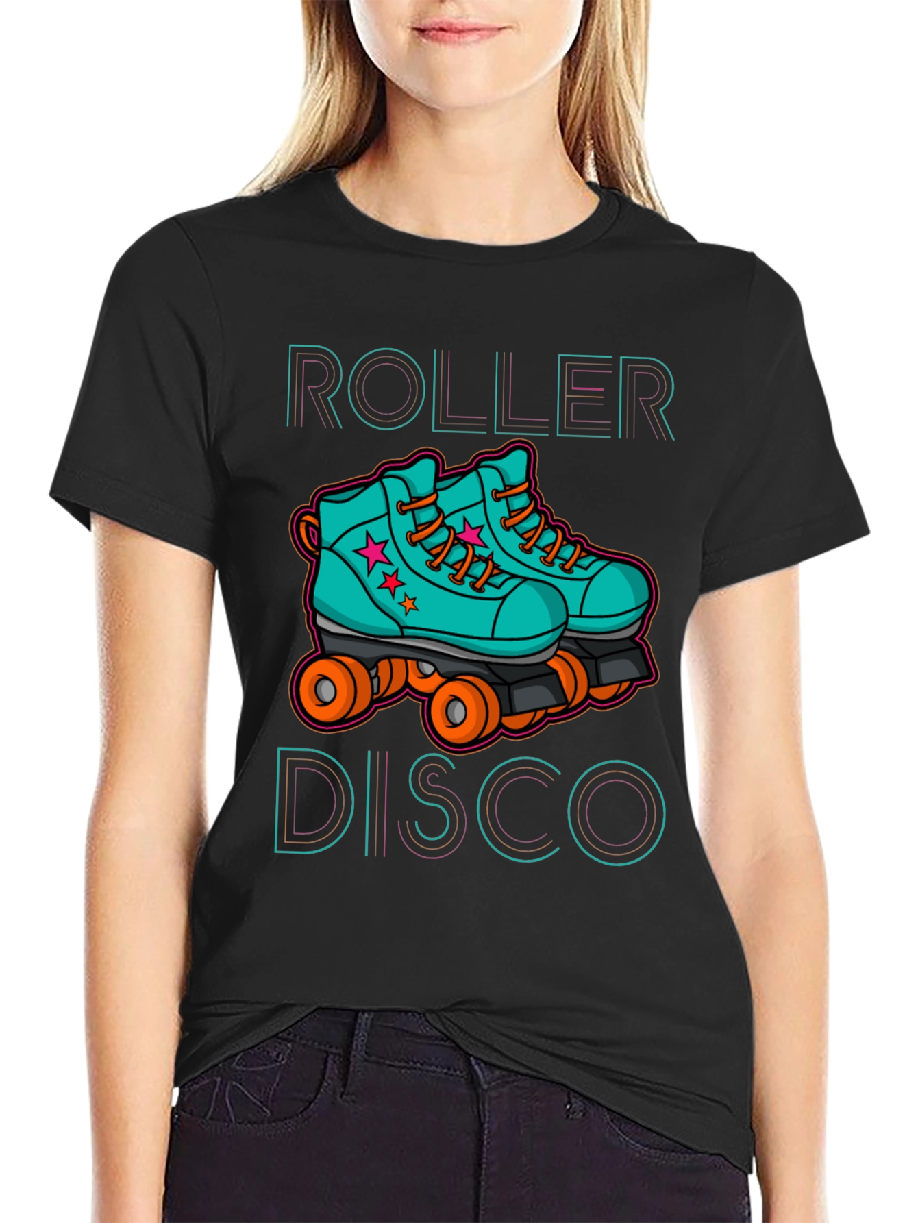 Roller Disco Graphic Tee - Retro Skate Design