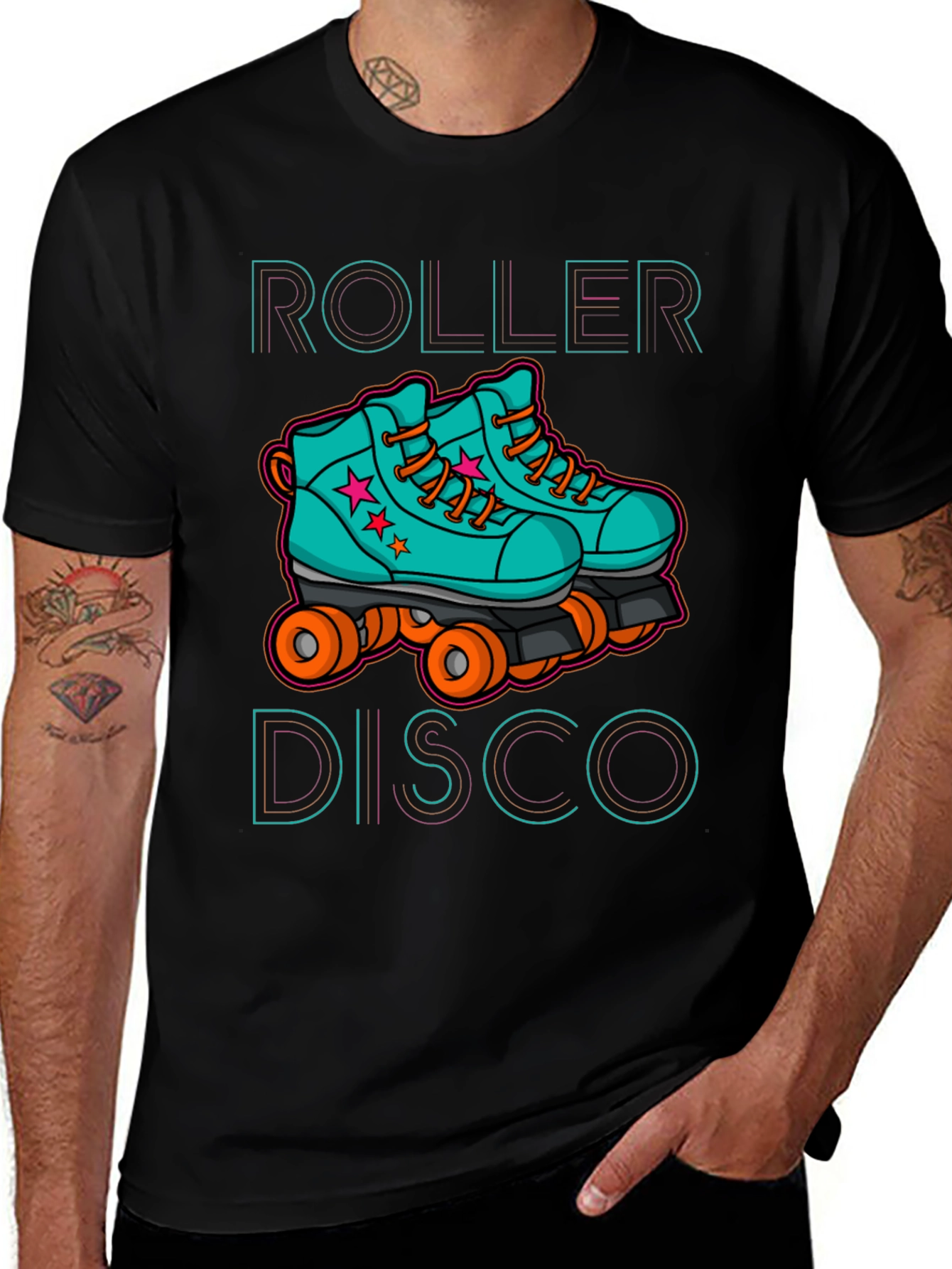 Roller Disco Graphic Tee - Retro Skate Design