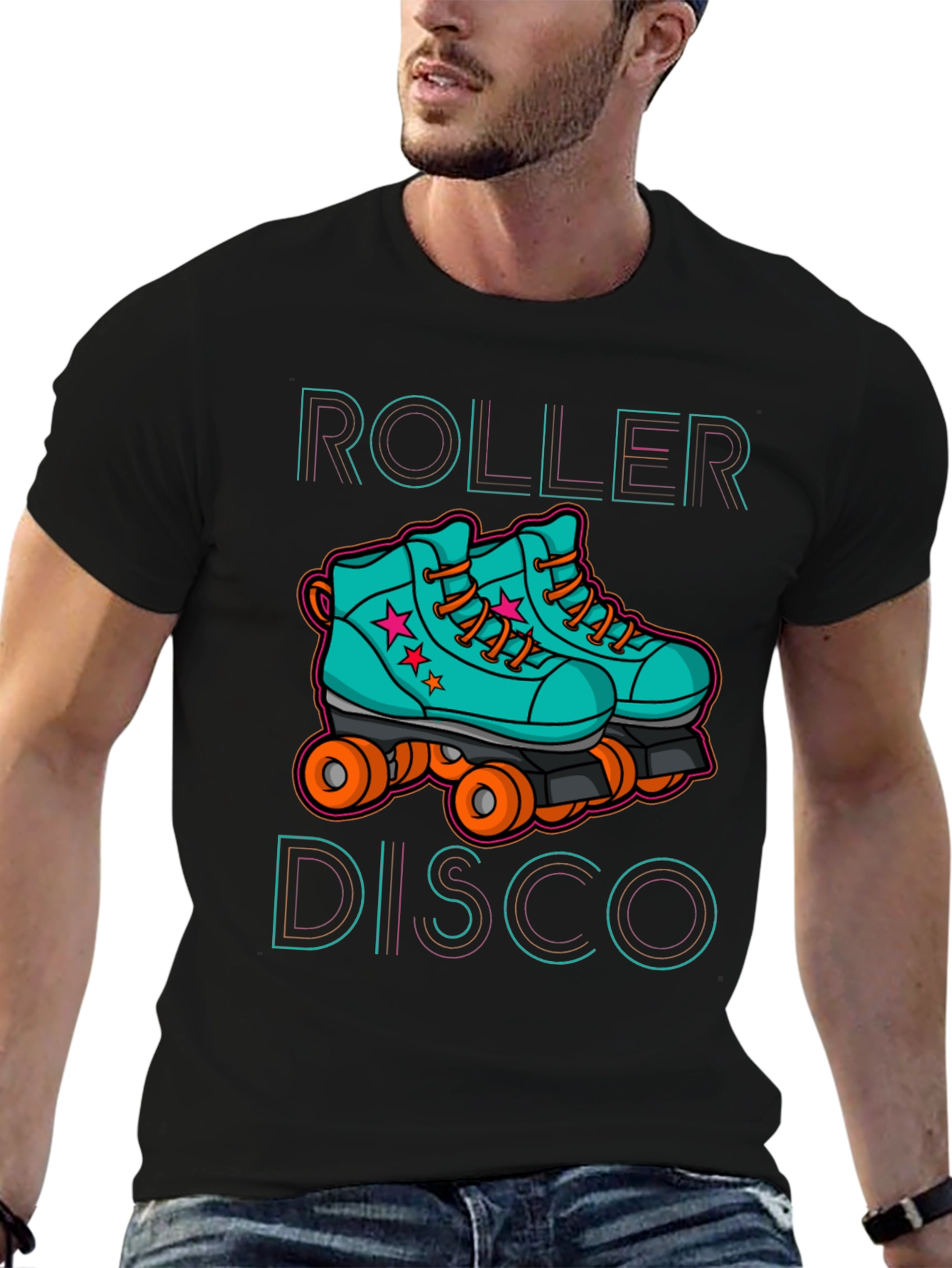 Roller Disco Graphic Tee - Retro Skate Design