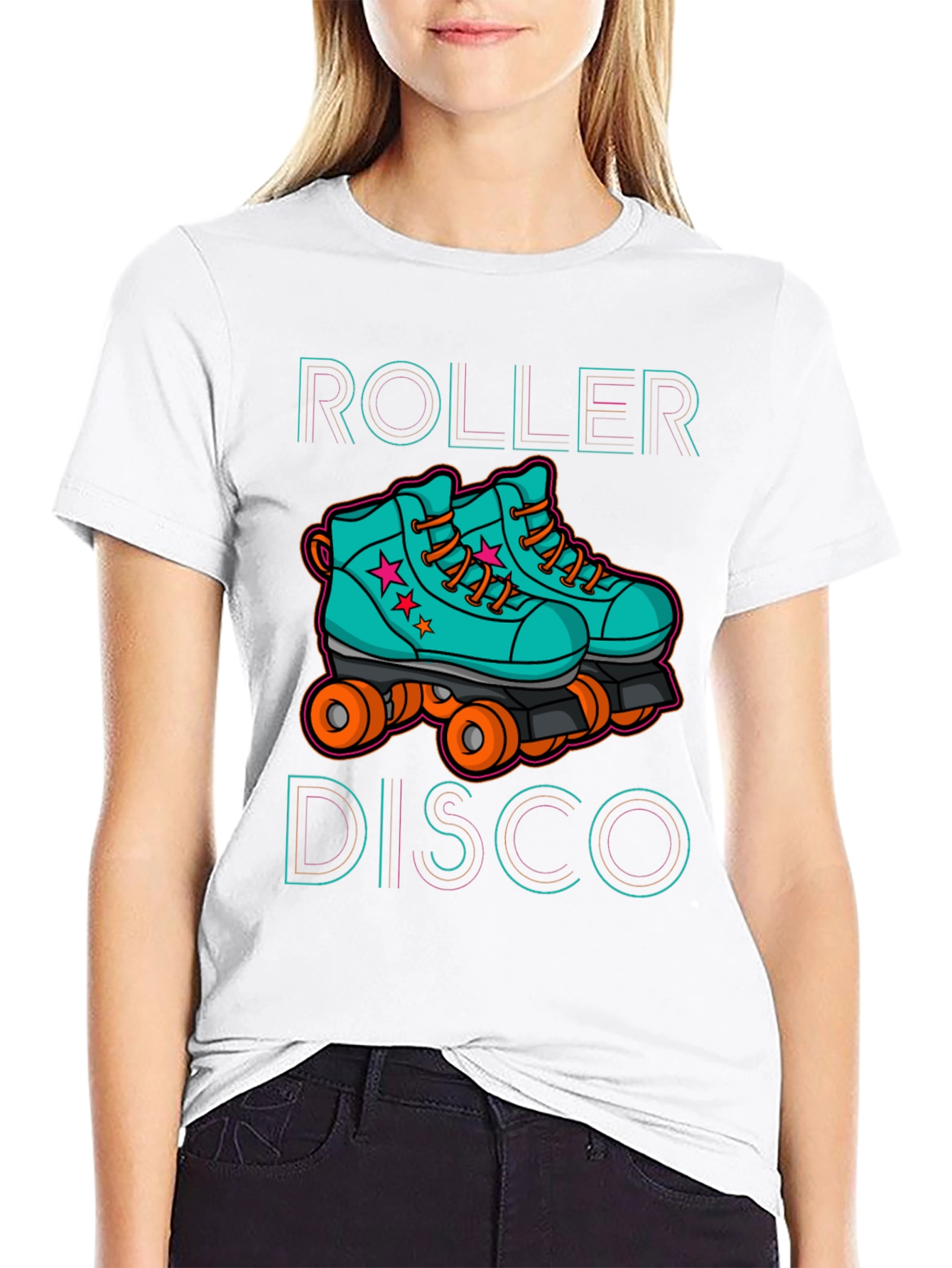 Roller Disco Graphic Tee - Retro Skate Design