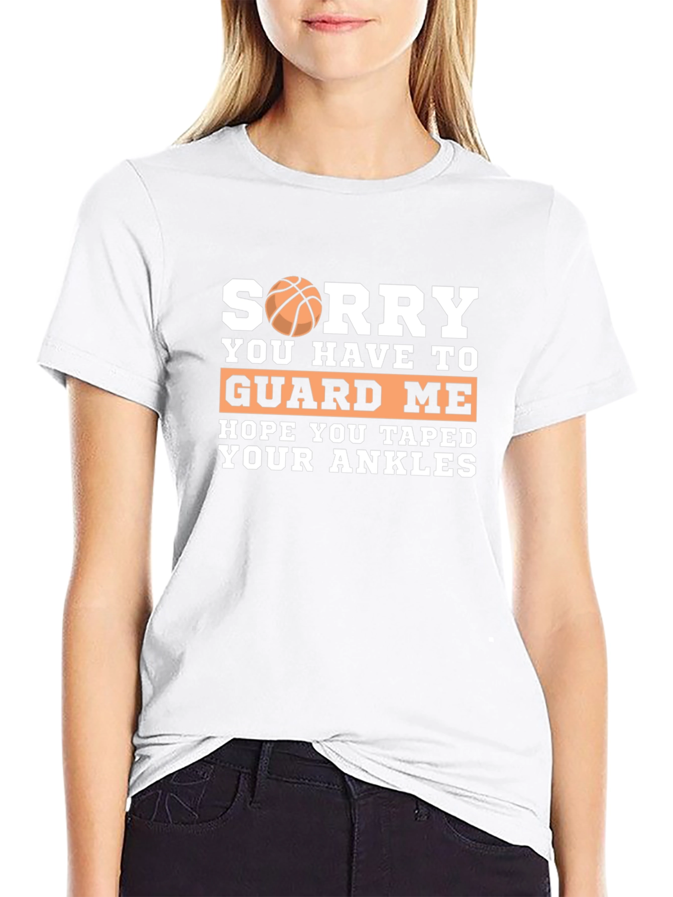 Sorry Guard Me Basketball Graphic T-Shirt