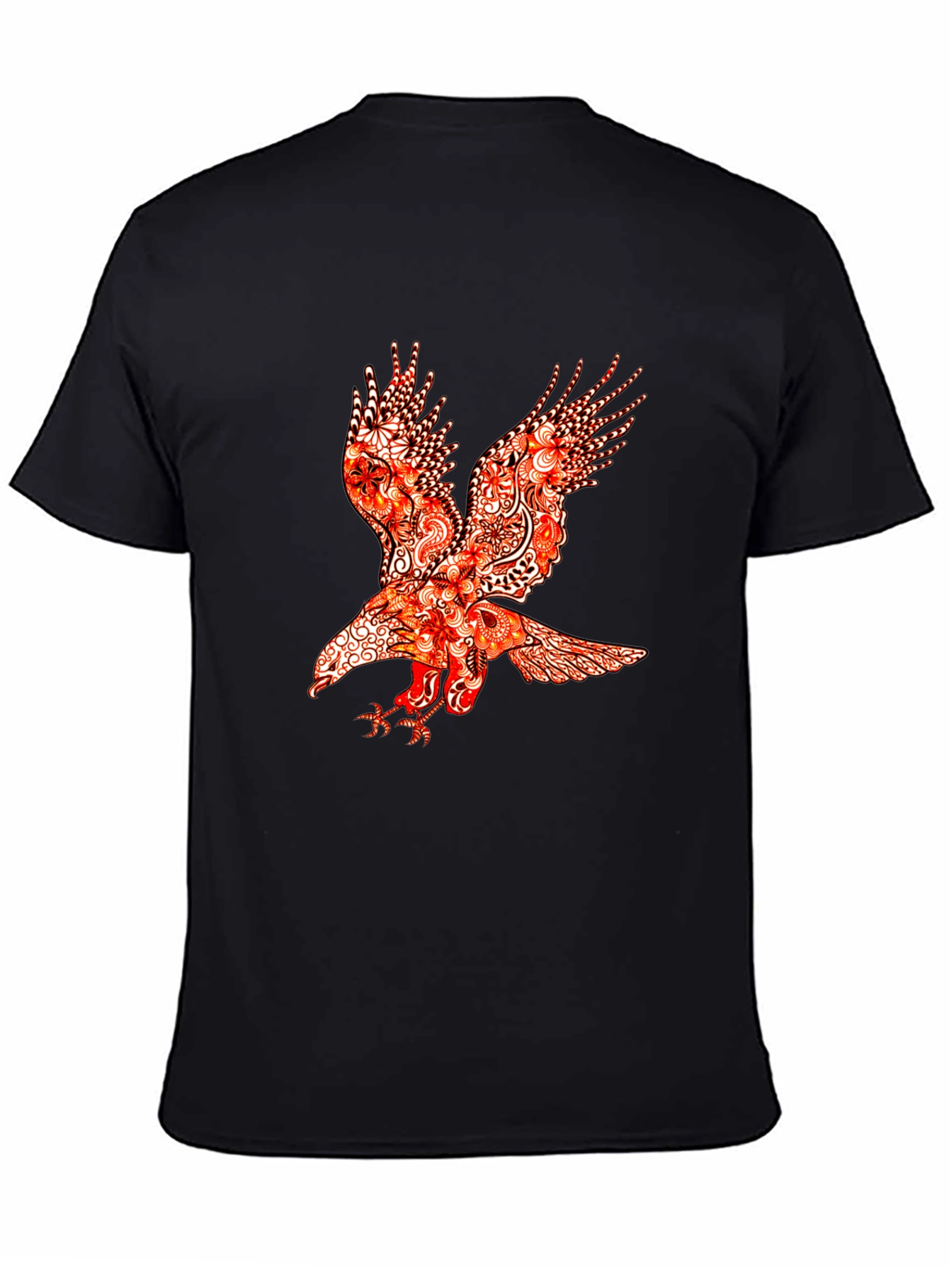Raven Graphic Print Black T-Shirt