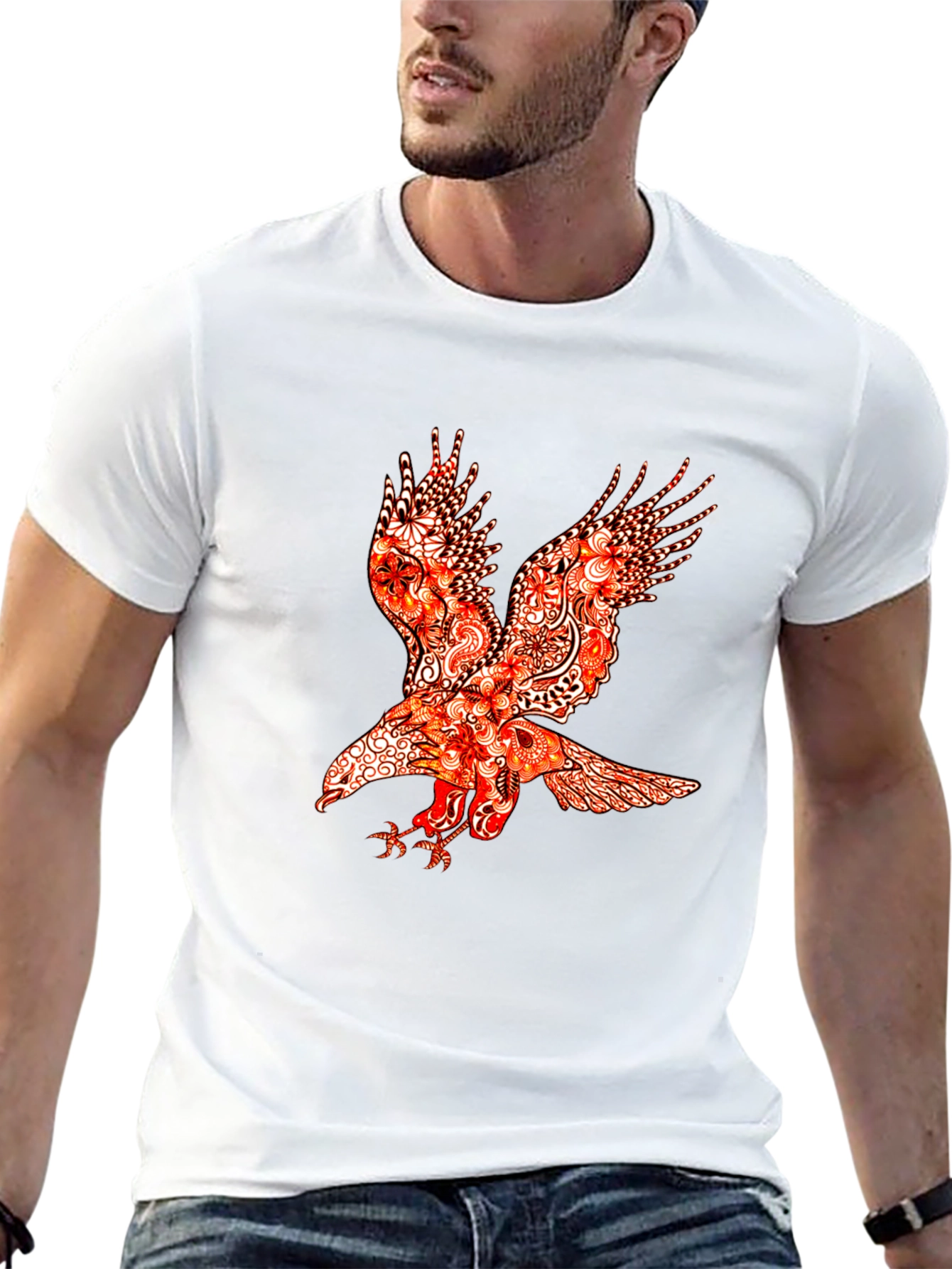 Raven Graphic Print Black T-Shirt