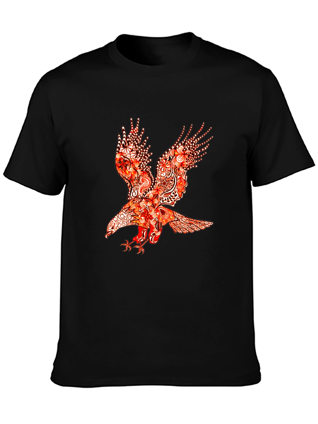 Raven Graphic Print Black T-Shirt