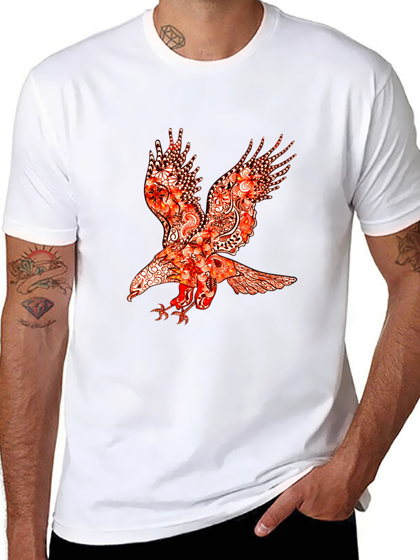 Raven Graphic Print Black T-Shirt