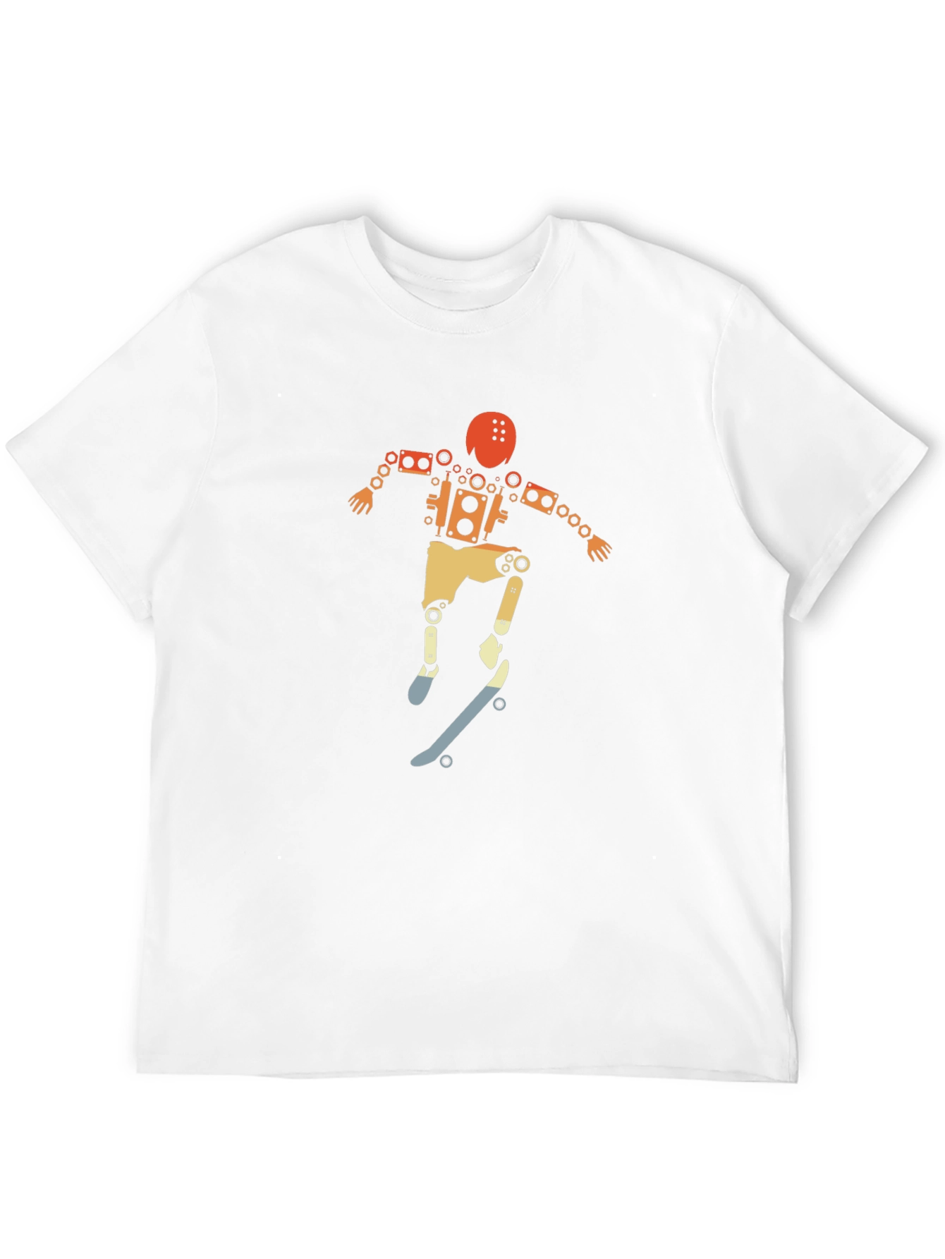 Skateboarding Robot Graphic Tee - Unique Design
