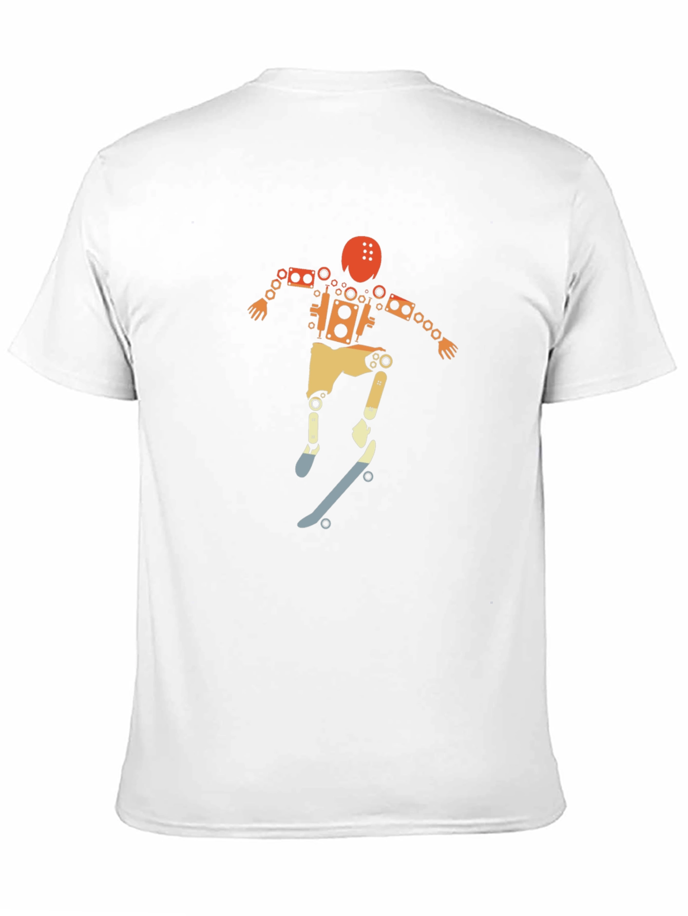Skateboarding Robot Graphic Tee - Unique Design