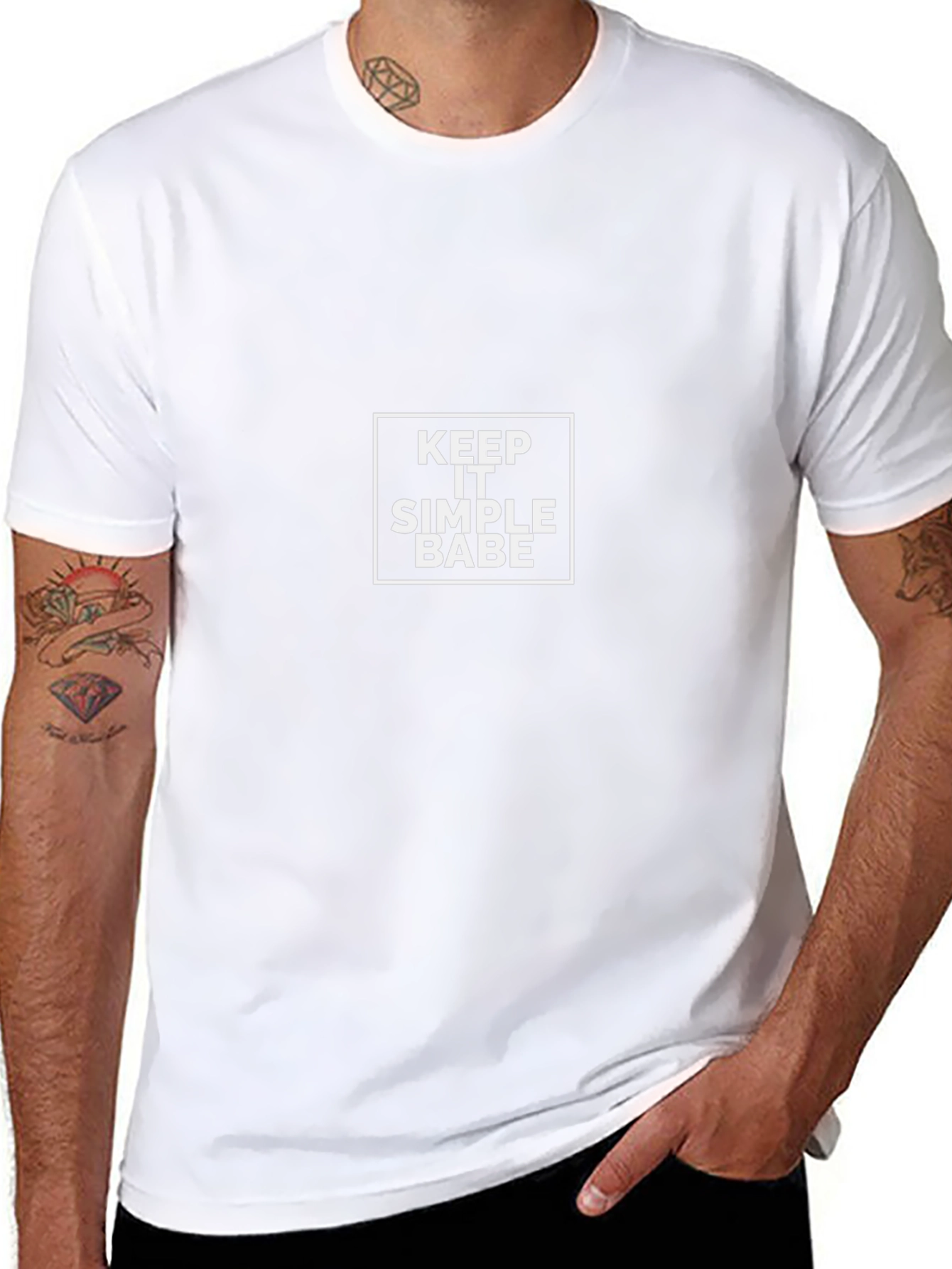 Keep It Simple Babe T-Shirt - Black Cotton Tee
