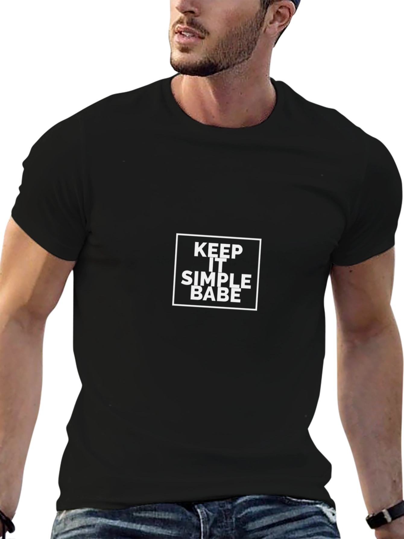 Keep It Simple Babe T-Shirt - Black Cotton Tee