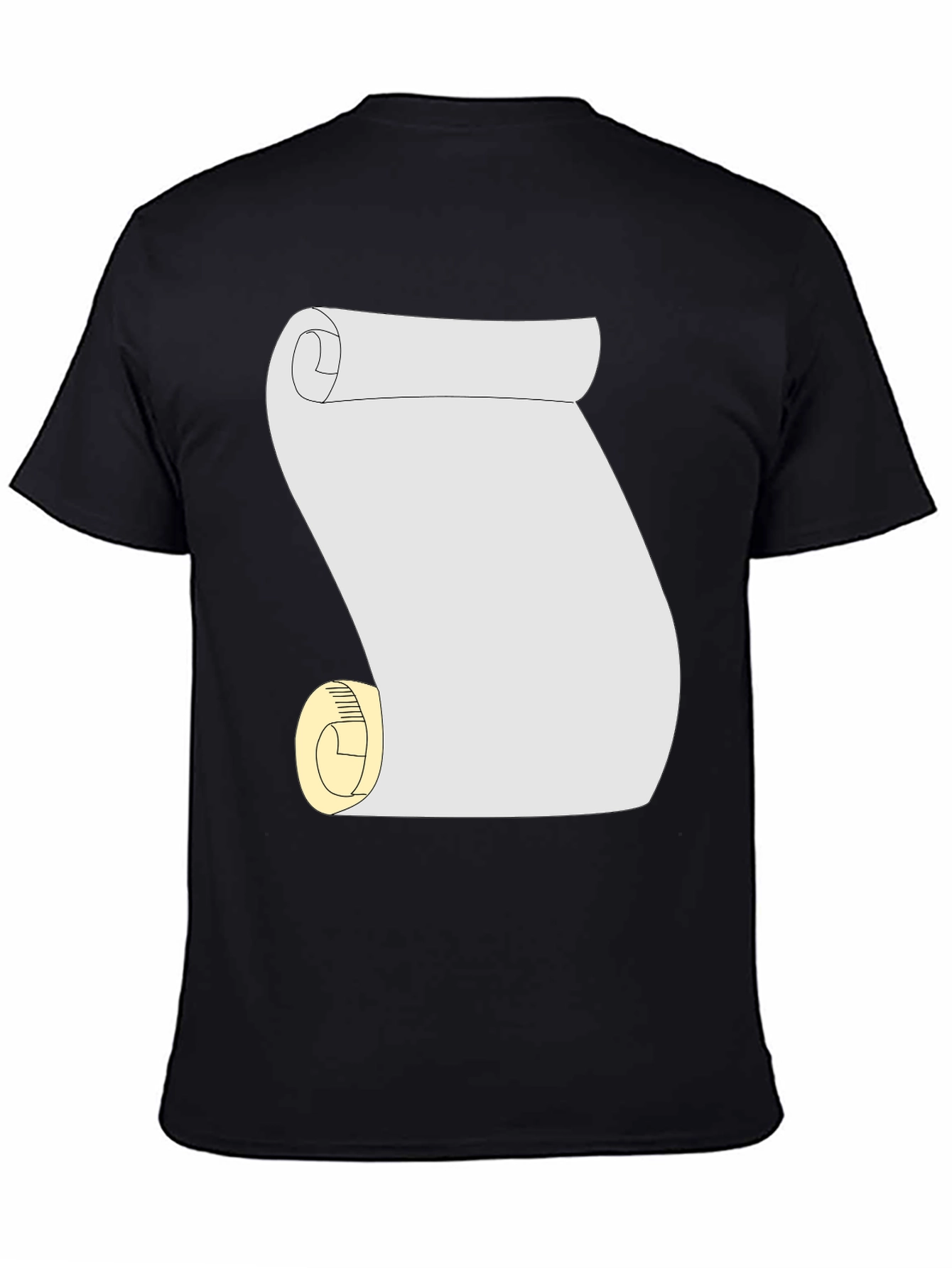Scroll Graphic Tee - Black Cotton Casual T-Shirt