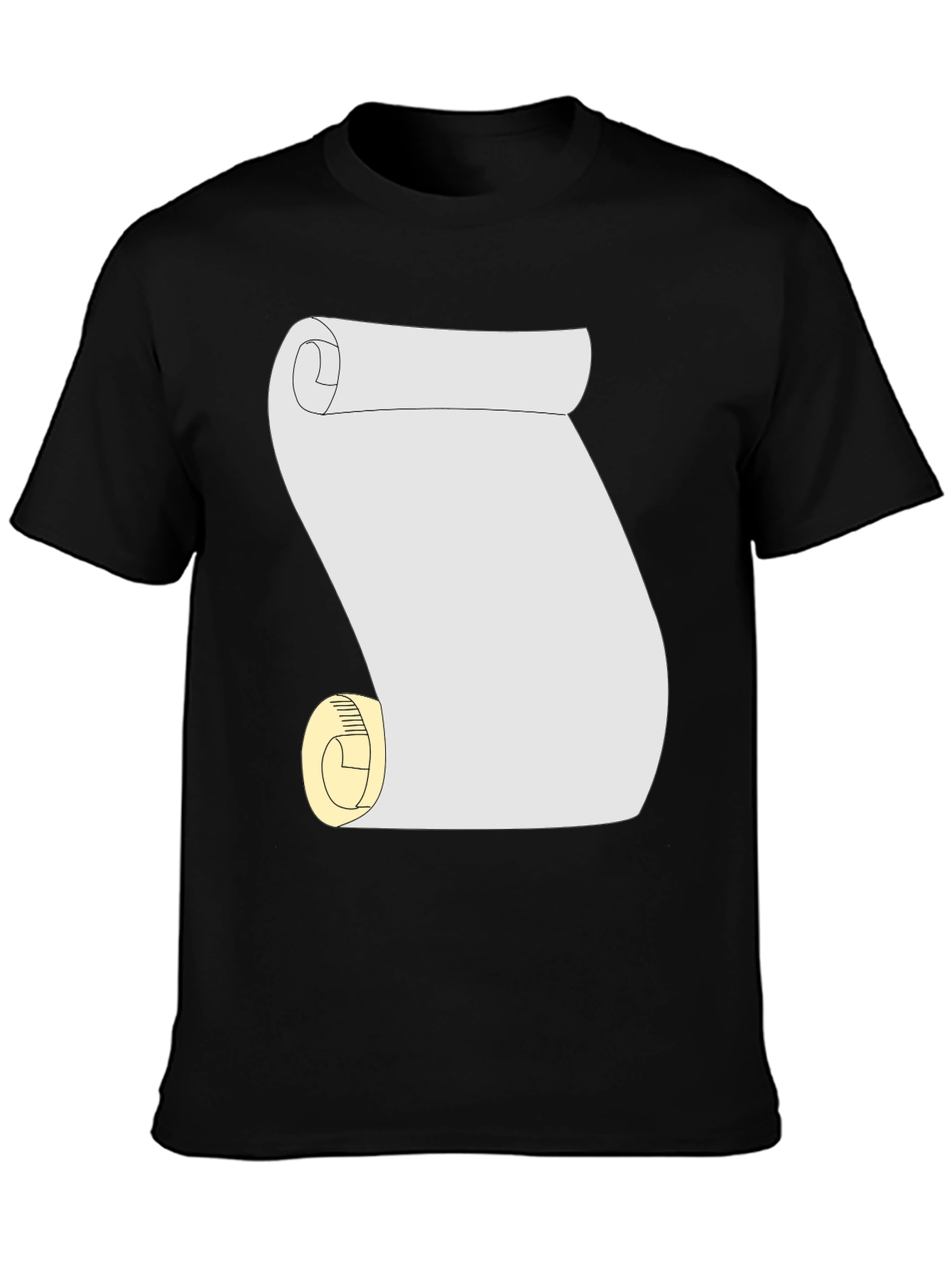 Scroll Graphic Tee - Black Cotton Casual T-Shirt