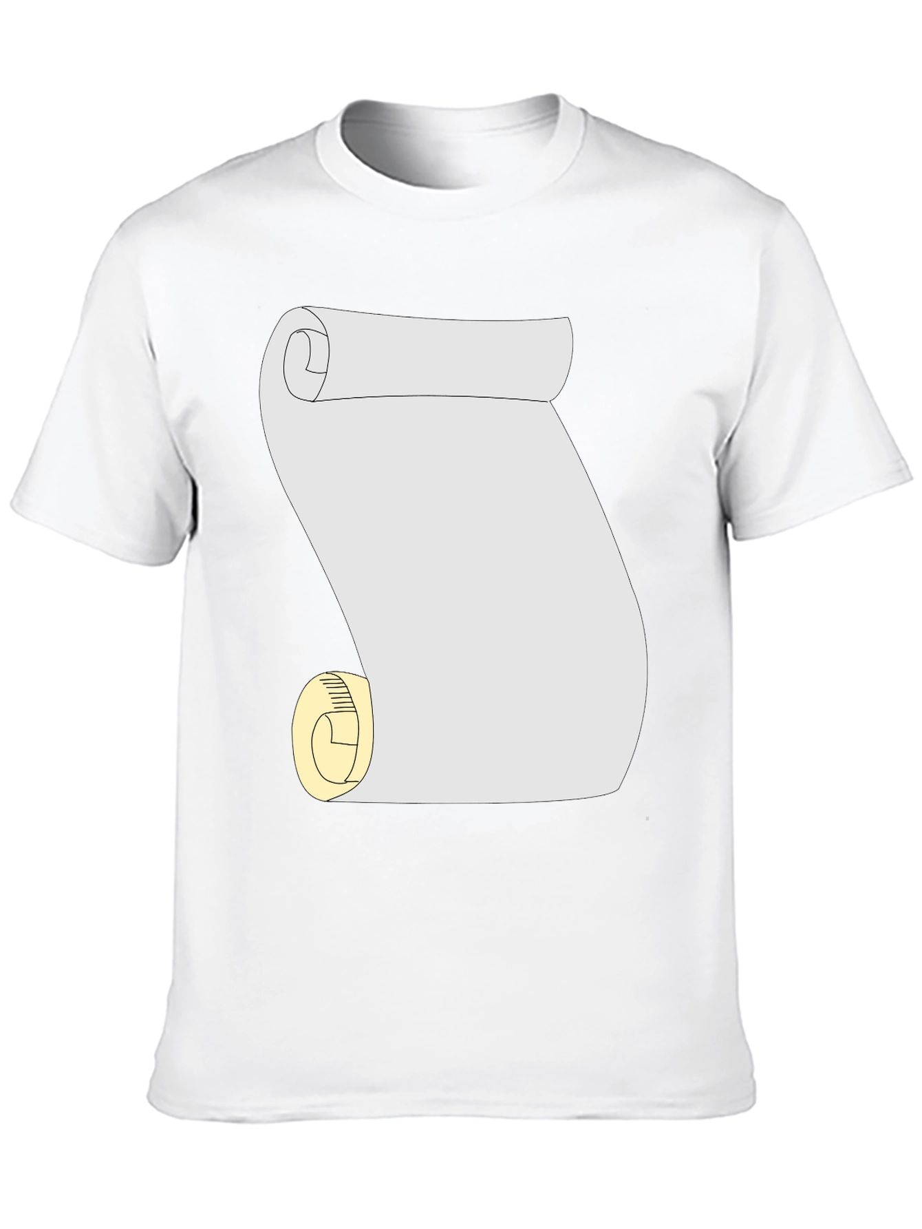 Scroll Graphic Tee - Black Cotton Casual T-Shirt