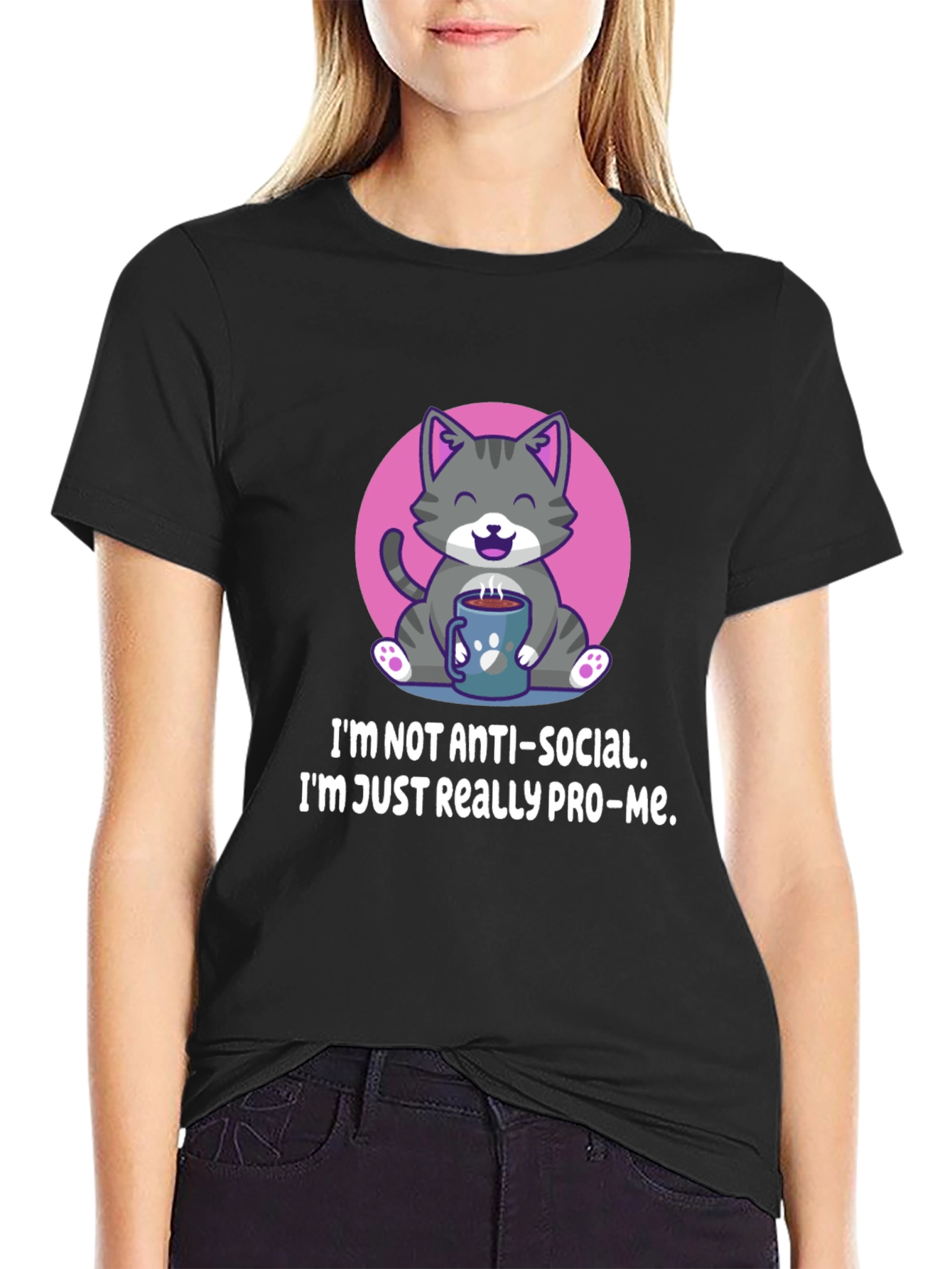 Pro-Me Cat Graphic Tee - Cozy & Comfy