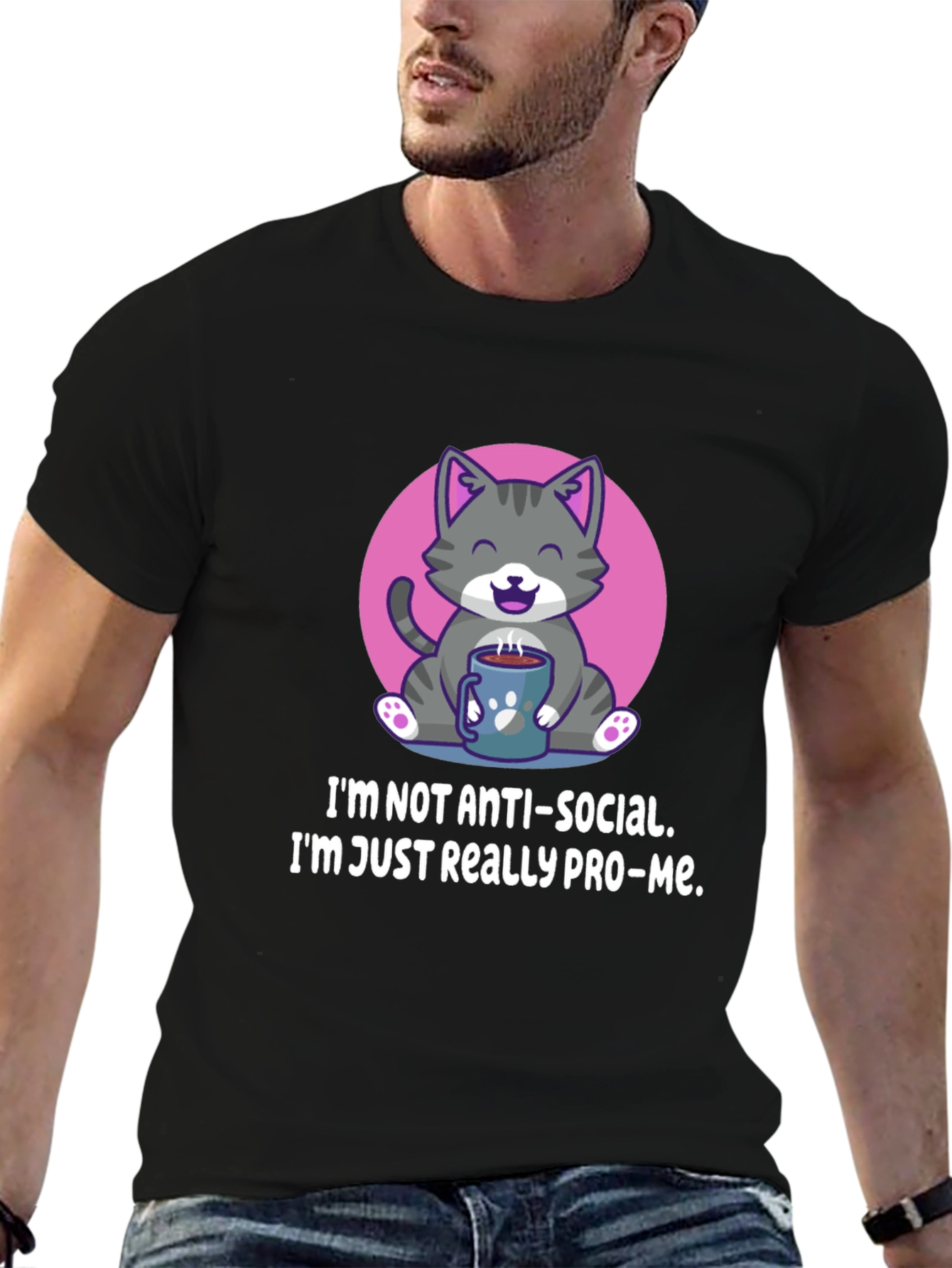 Pro-Me Cat Graphic Tee - Cozy & Comfy