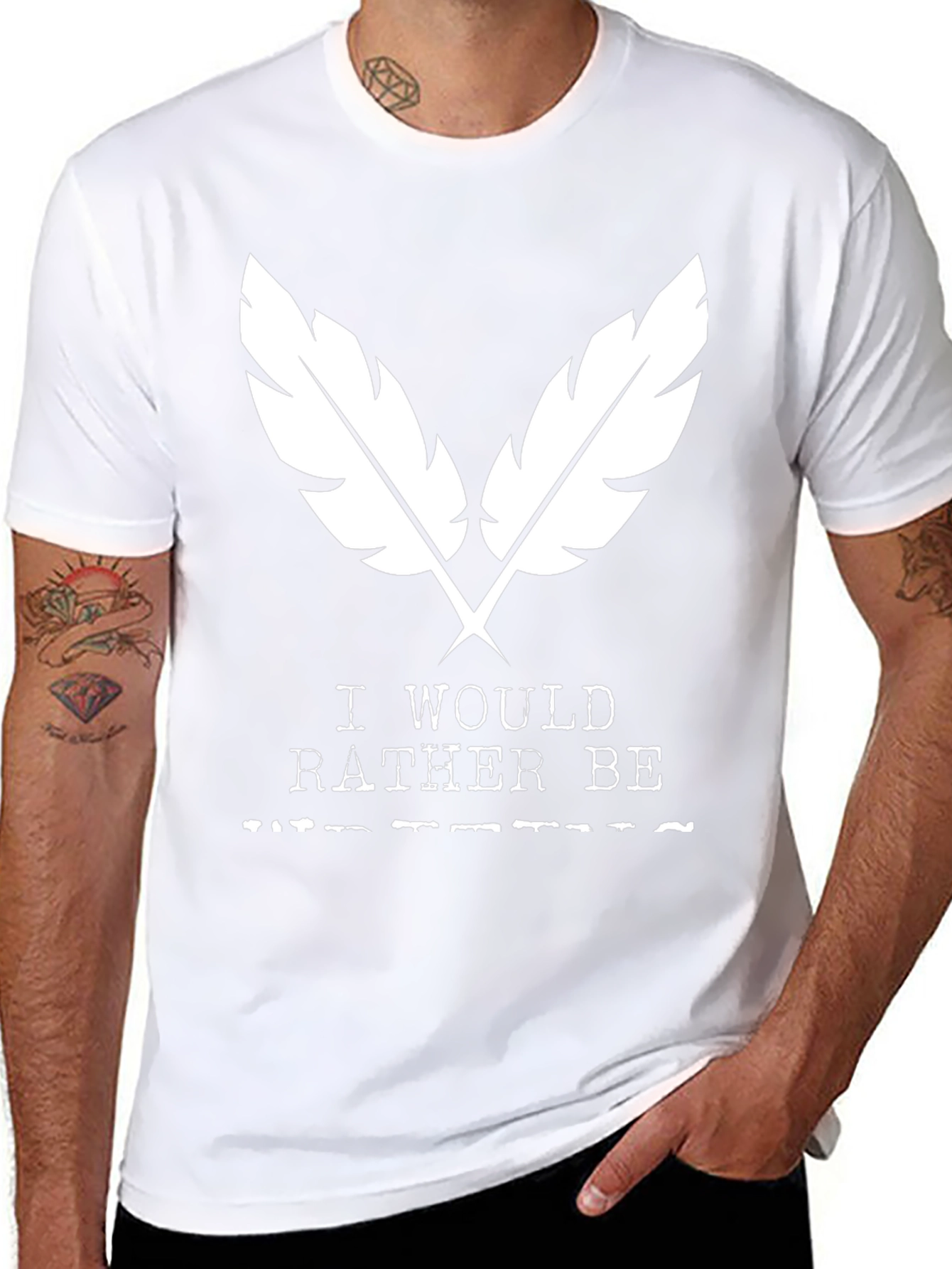 I Would Rather Be Tee - Black Graphic T-Shirt