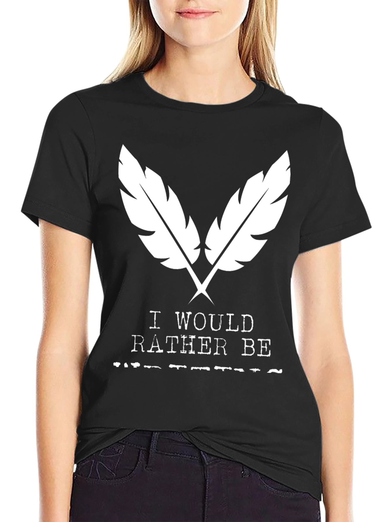 I Would Rather Be Tee - Black Graphic T-Shirt