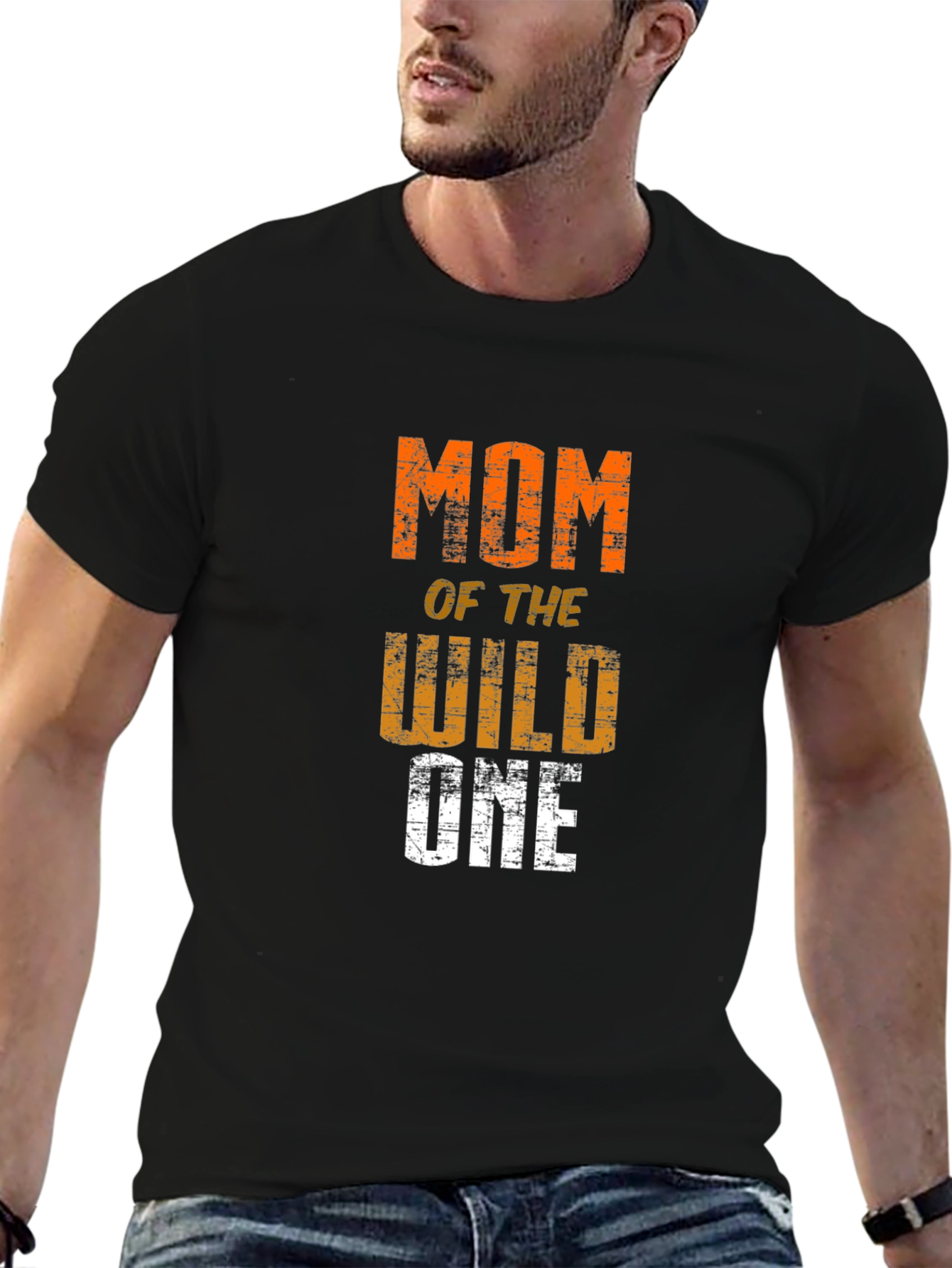 Mom of the Wild One Graphic Tee - Black