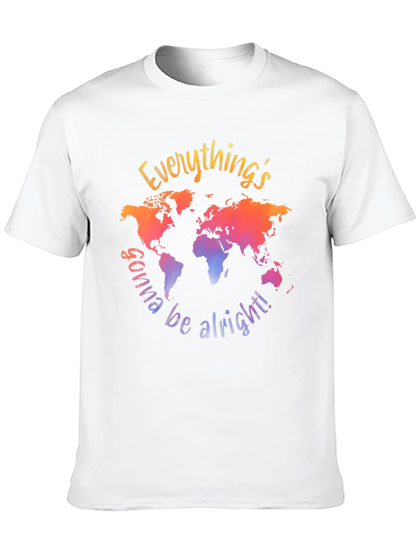 Everythings Gonna Be Alright World Map Graphic Tee