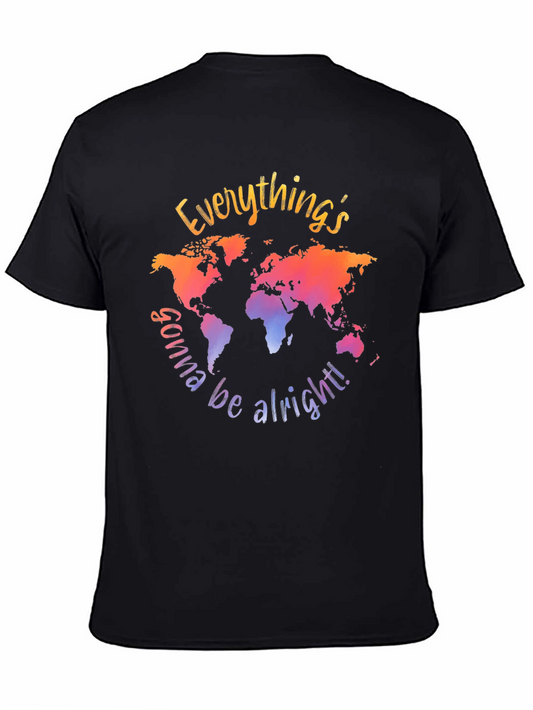 Everythings Gonna Be Alright World Map Graphic Tee