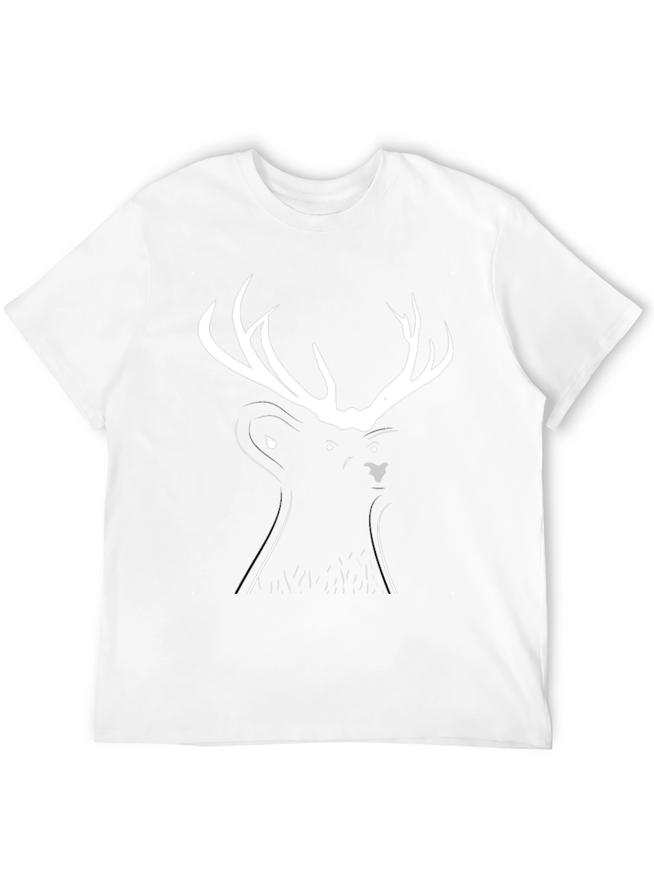 Deer Silhouette Graphic Tee - Black