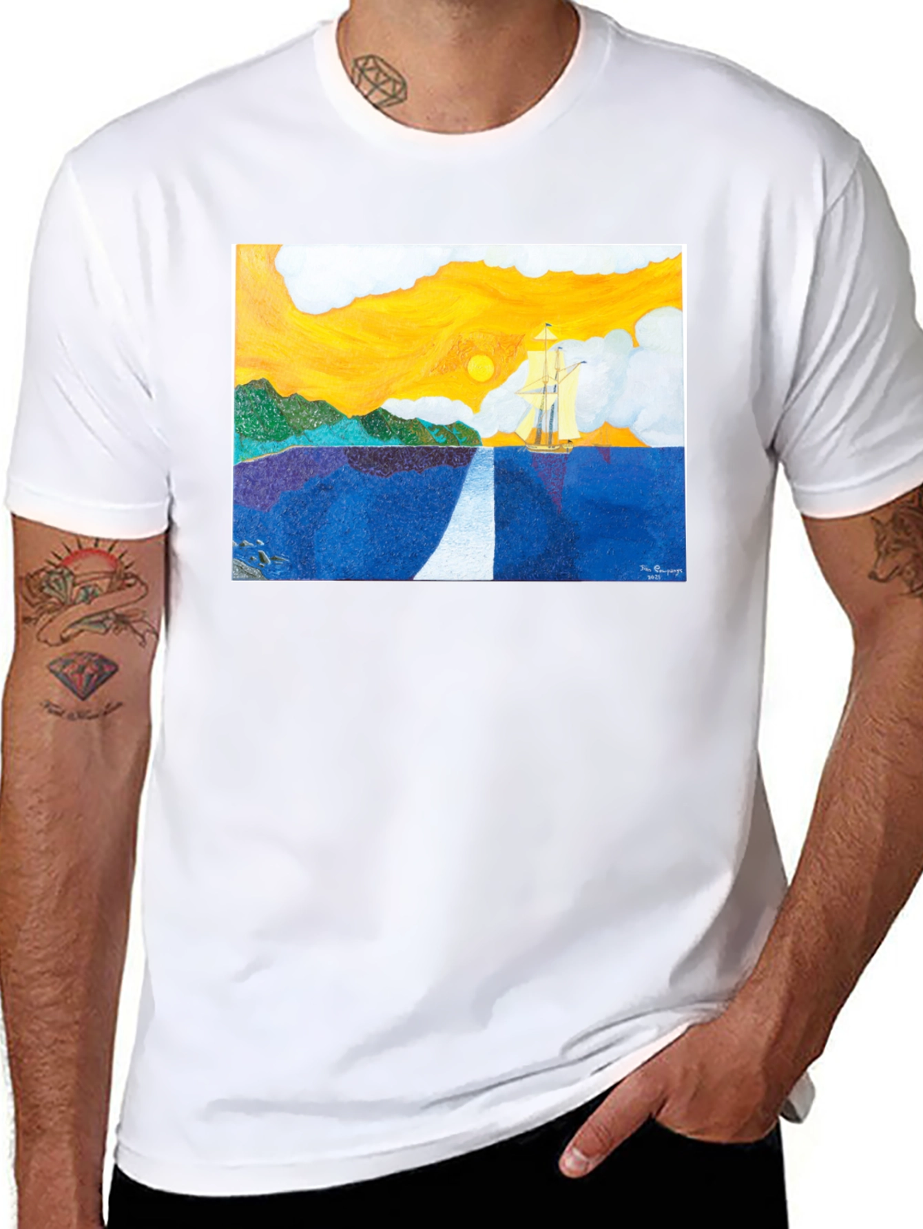 Sailing Painting T-Shirt