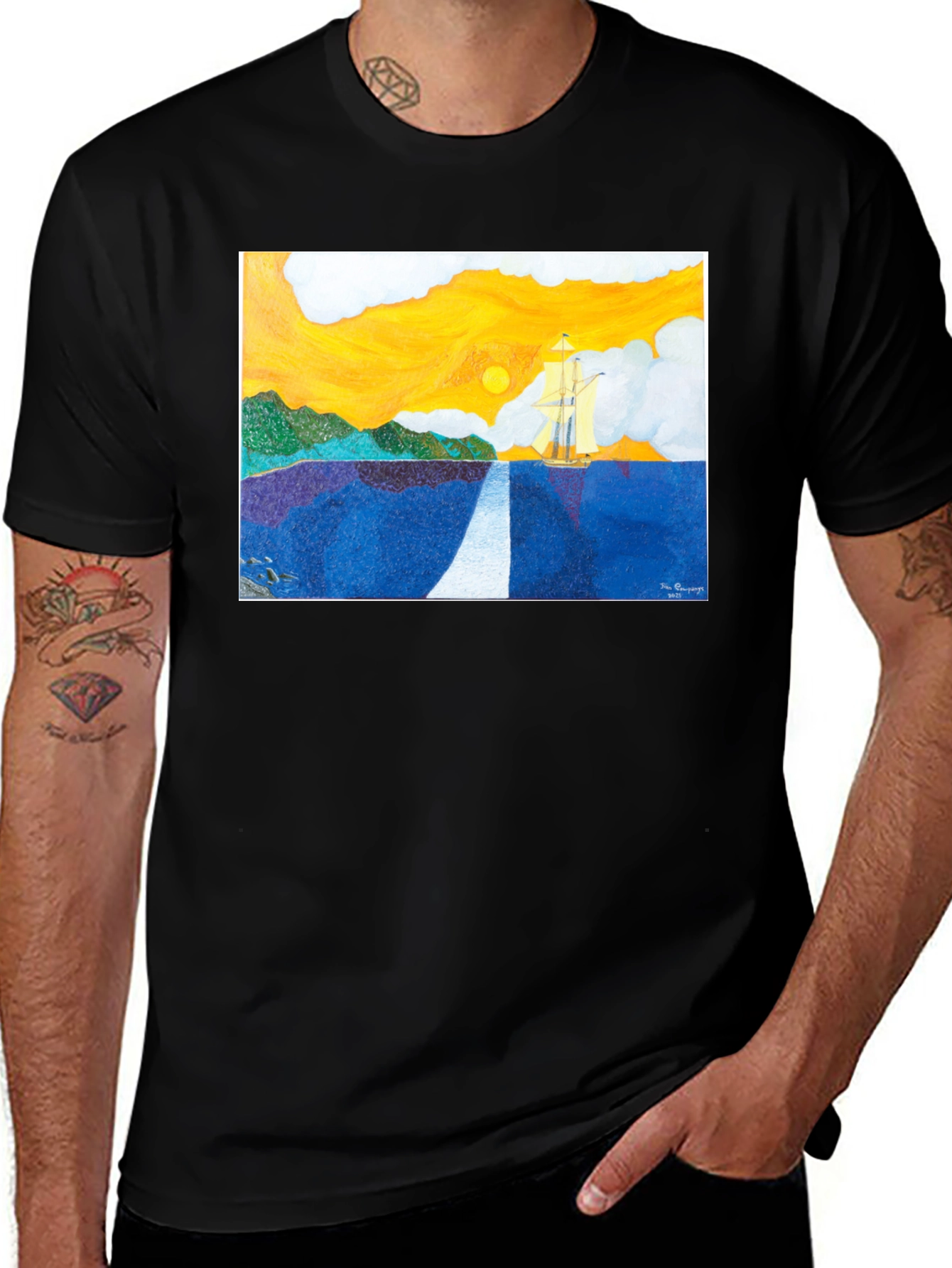 Sailing Painting T-Shirt