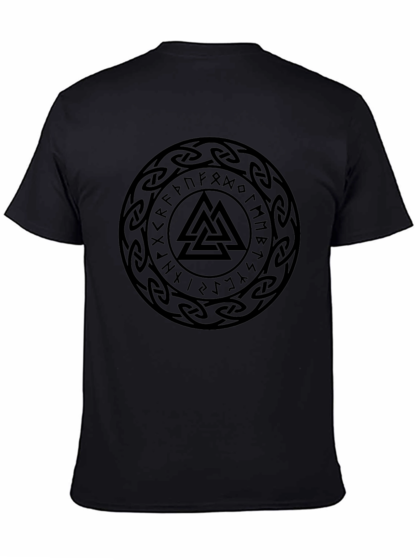 Viking Symbol Graphic Tee - Black