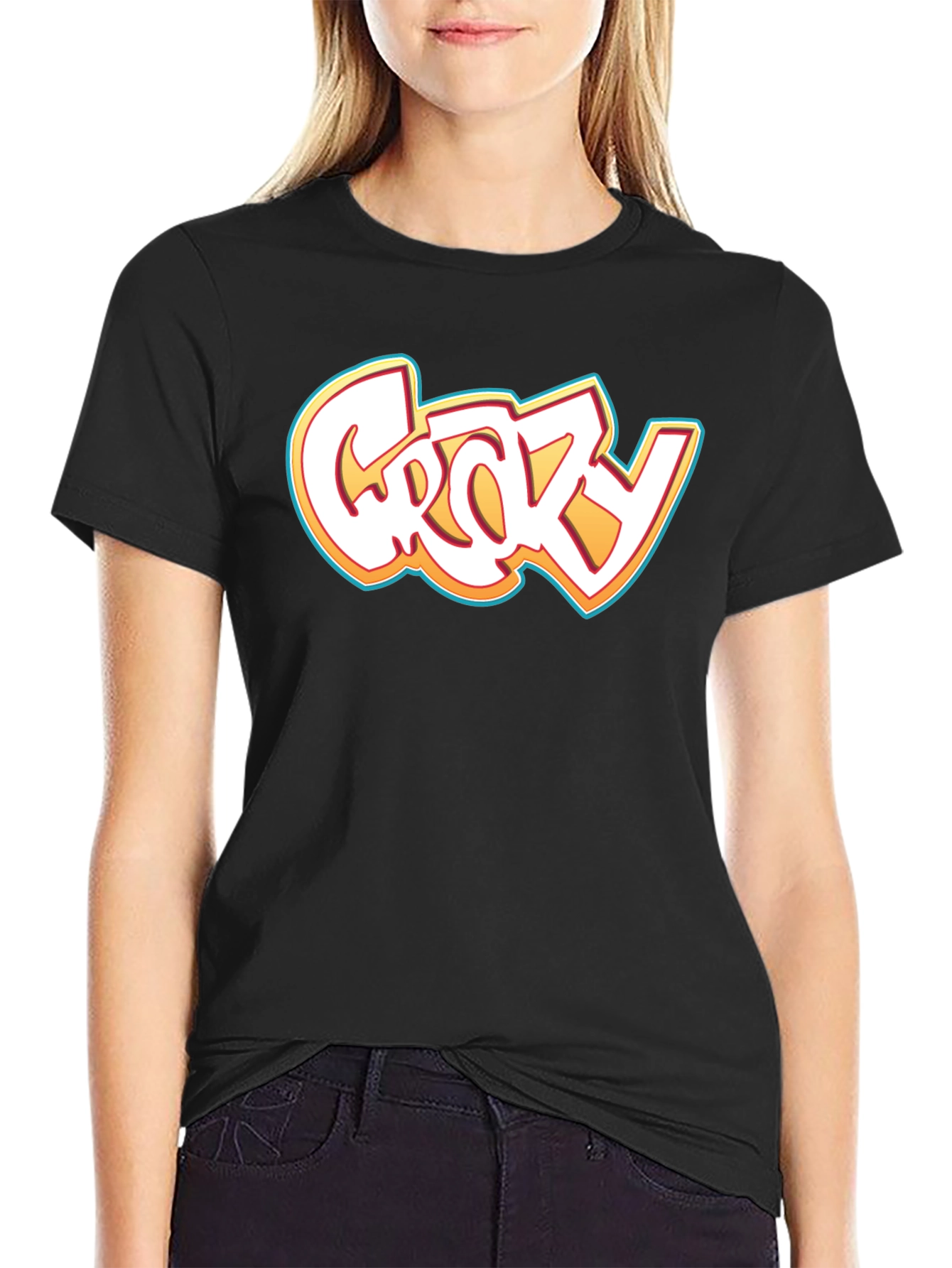 Crazy Graphic Black T-Shirt