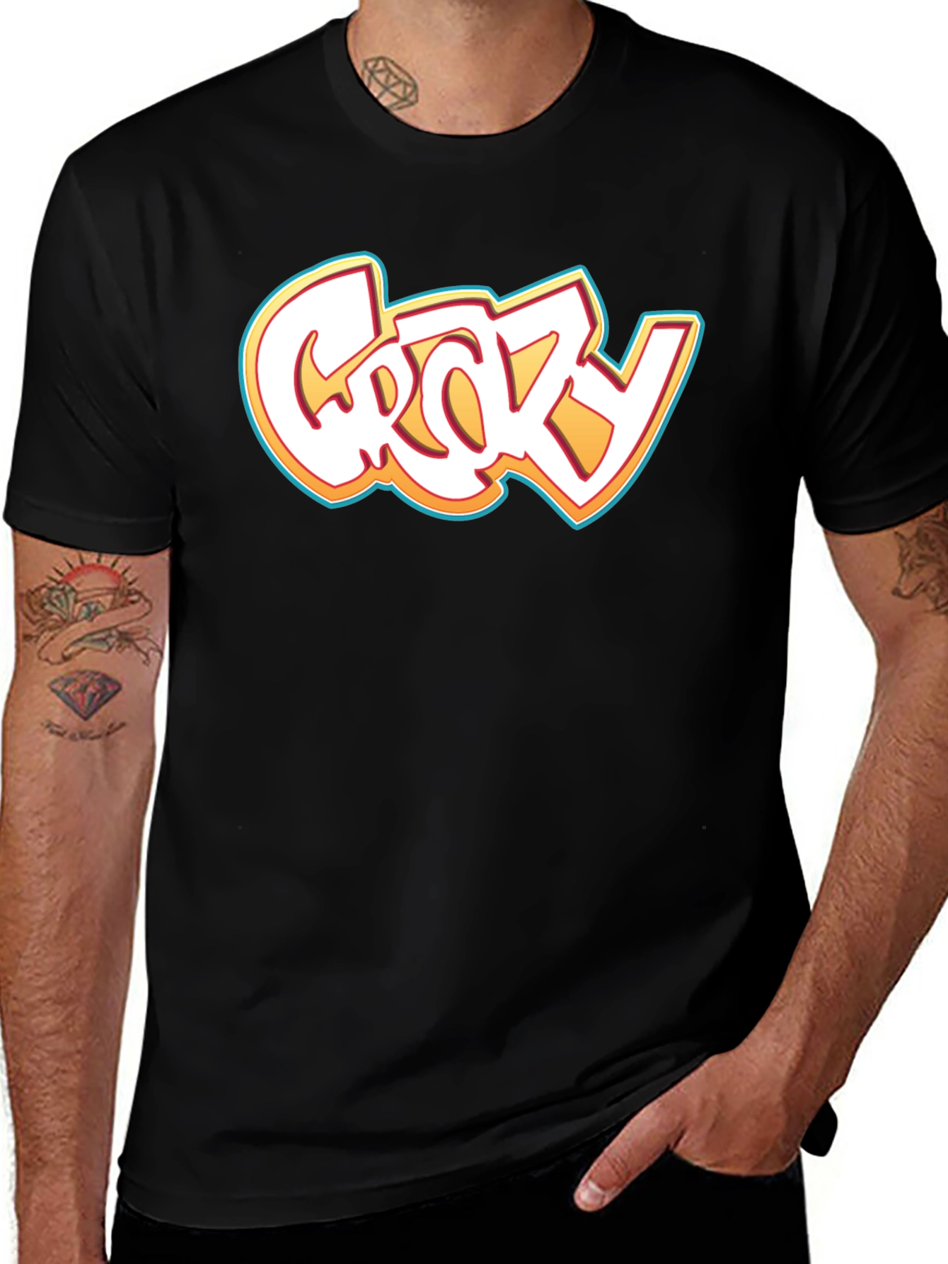 Crazy Graphic Black T-Shirt