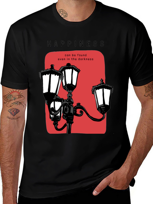 Happiness Found Tee: Street Lamp Design