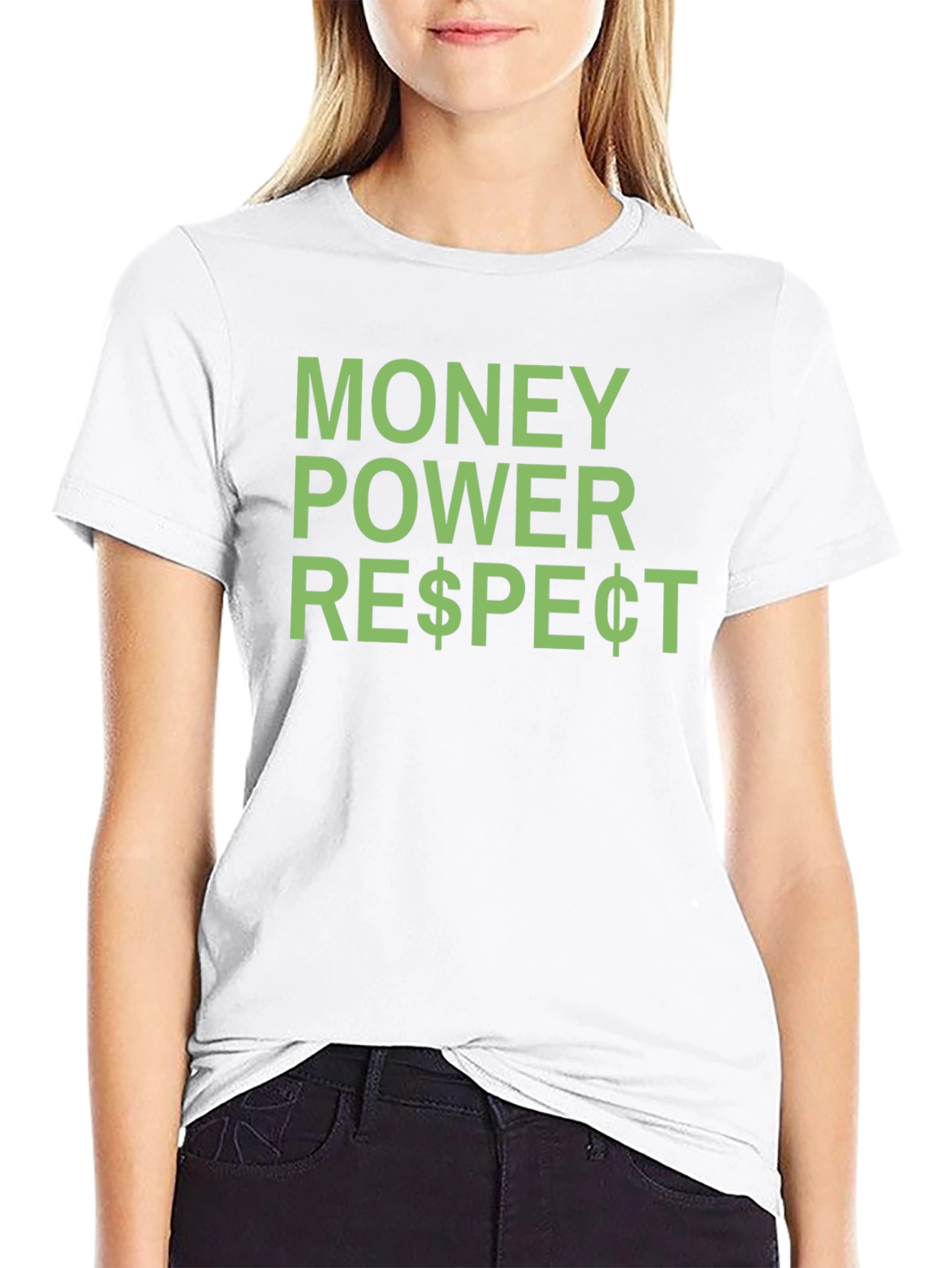 Money Power Respect Graphic Tee - Black