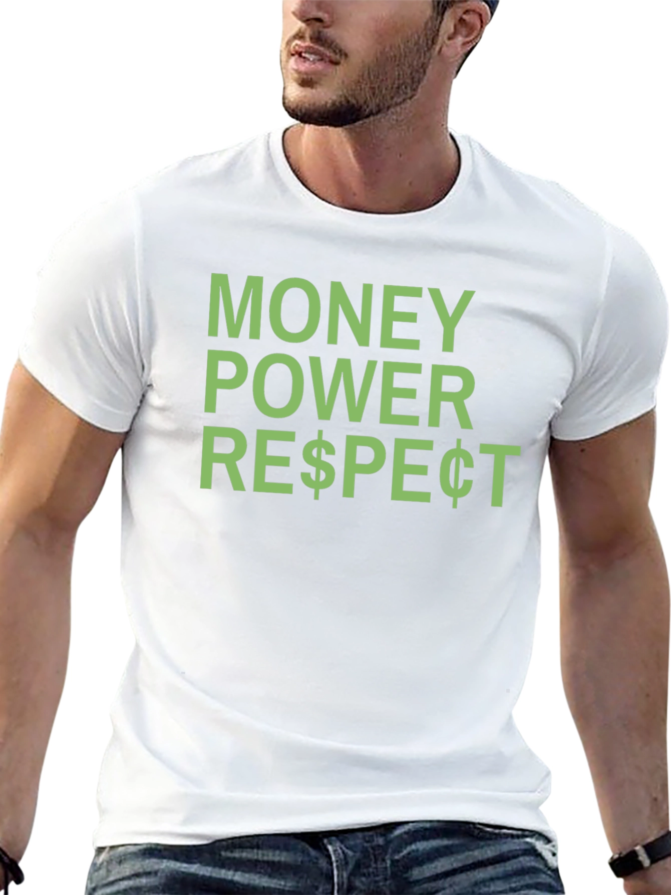 Money Power Respect Graphic Tee - Black