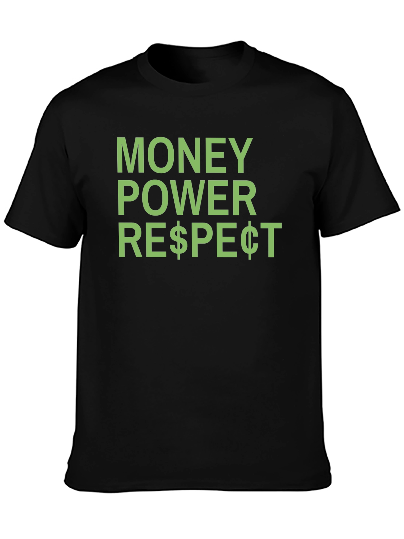 Money Power Respect Graphic Tee - Black