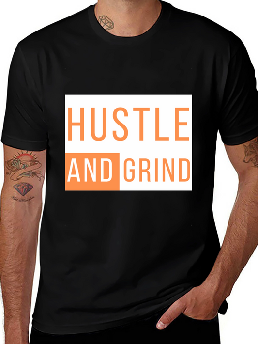 Hustle & Grind Graphic Tee - Motivational T-Shirt