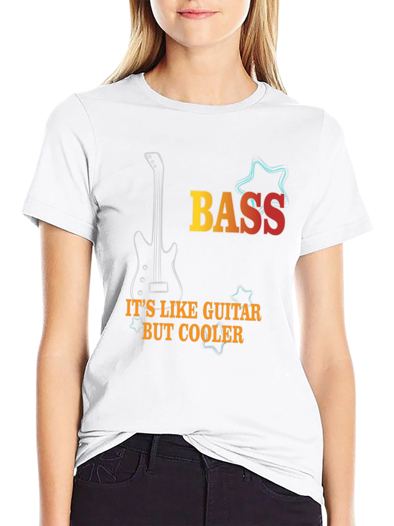 Bass Guitar Cool Black T-Shirt