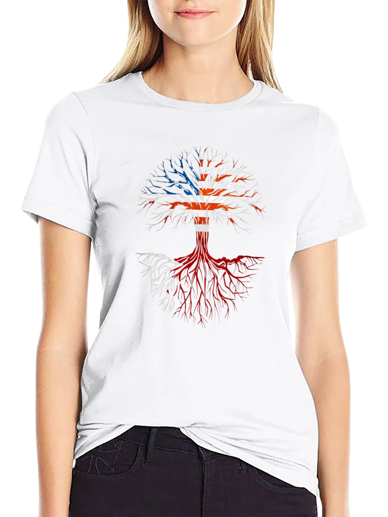 USA Flag Tree Patriotic T-Shirt