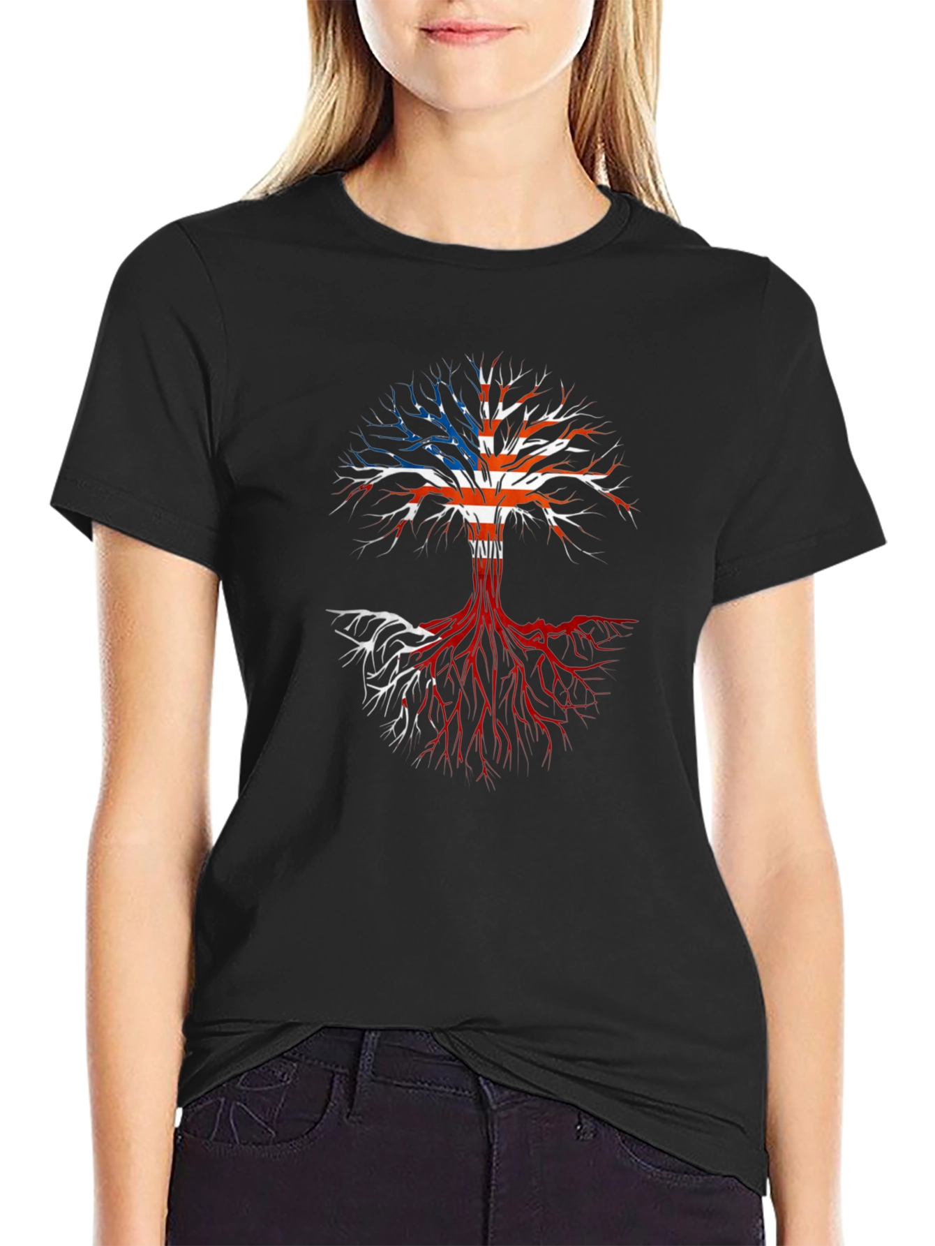 USA Flag Tree Patriotic T-Shirt