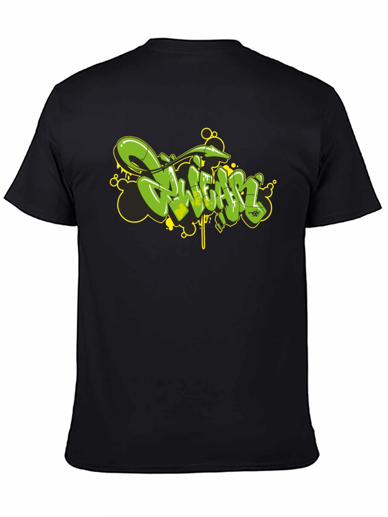 Graffiti Style Black Graphic T-Shirt