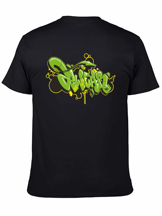 Graffiti Style Black Graphic T-Shirt