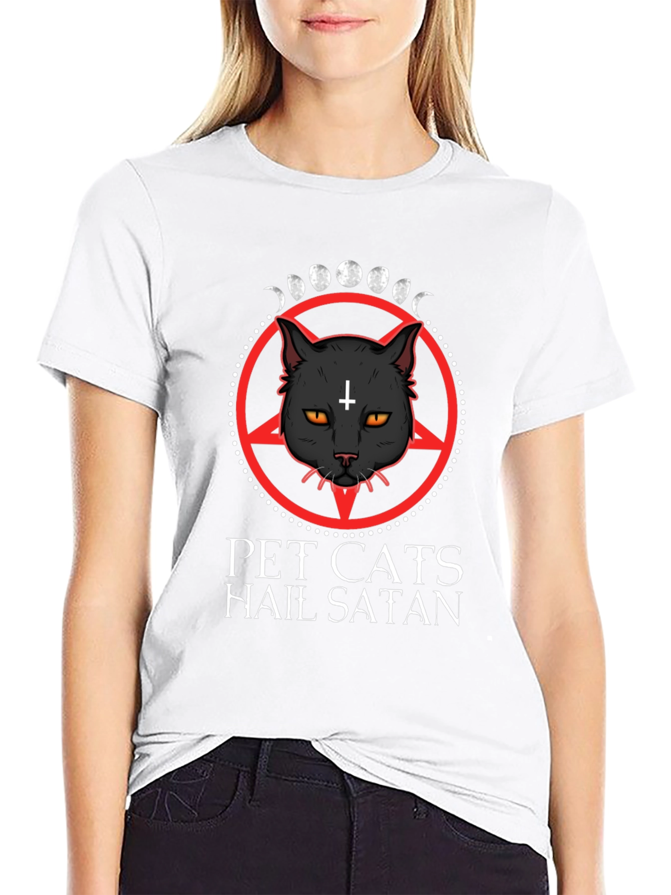 Pet Cats Hail Satan Graphic Tee