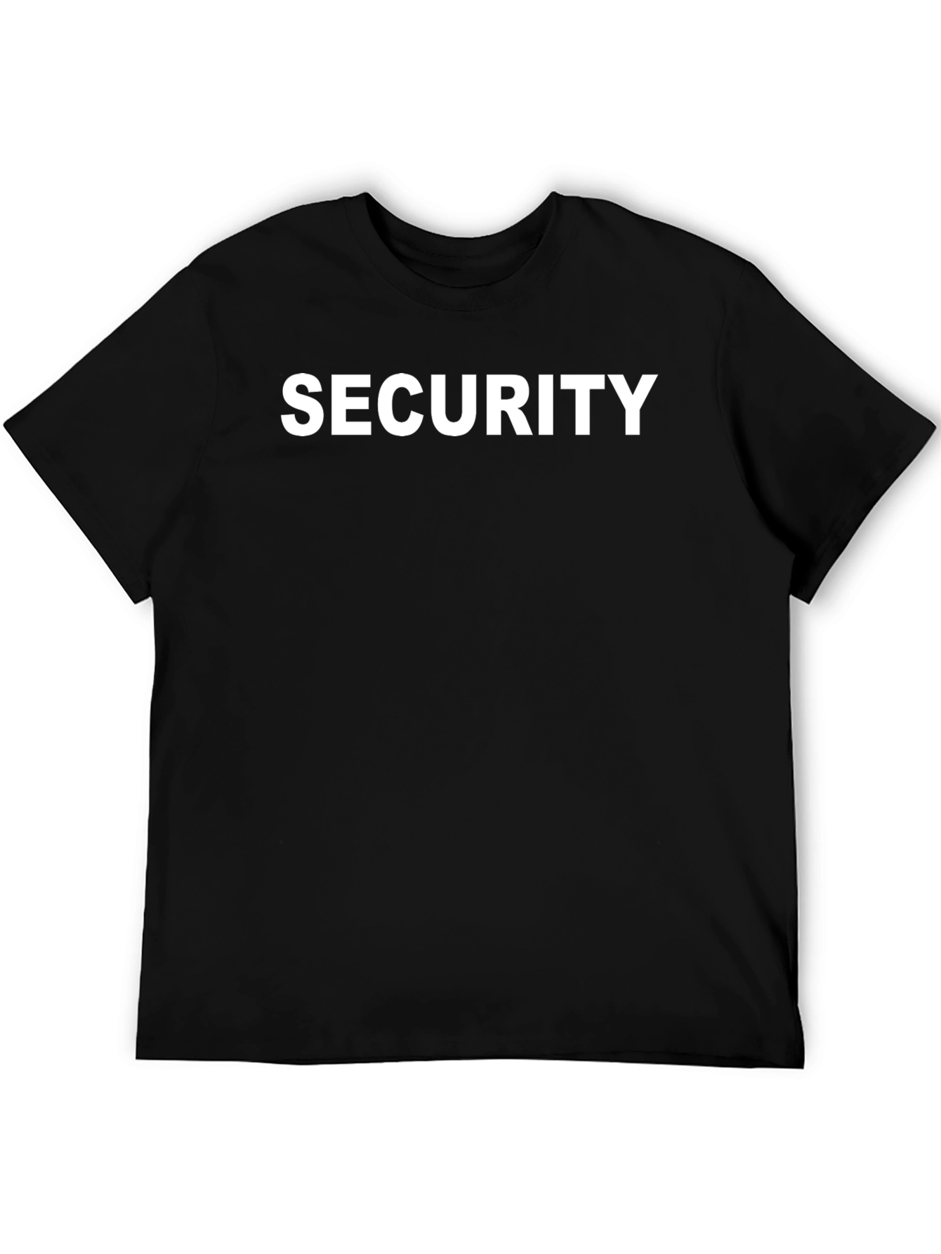 Security T-Shirt - Black Crew Neck Tee
