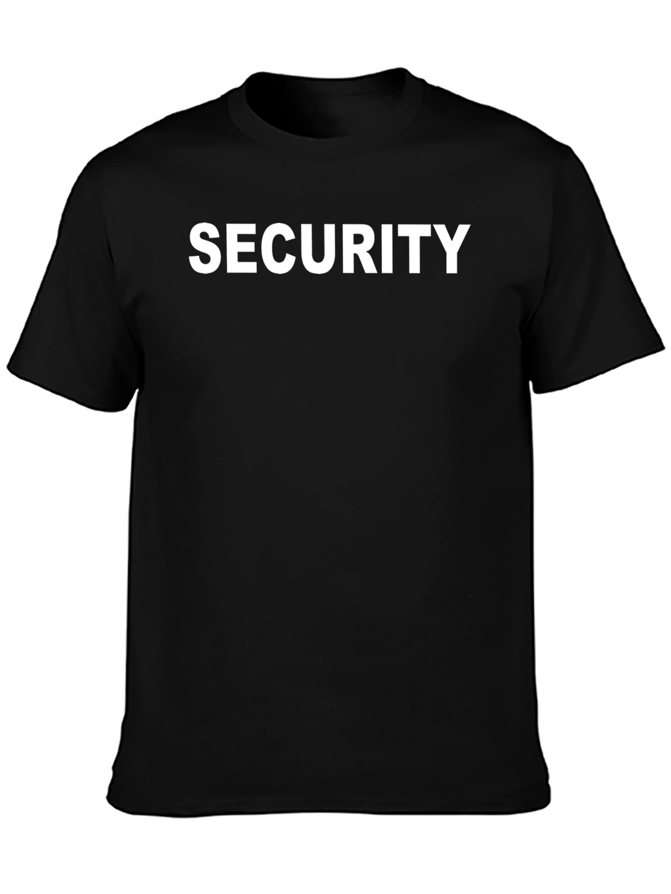Security T-Shirt - Black Crew Neck Tee