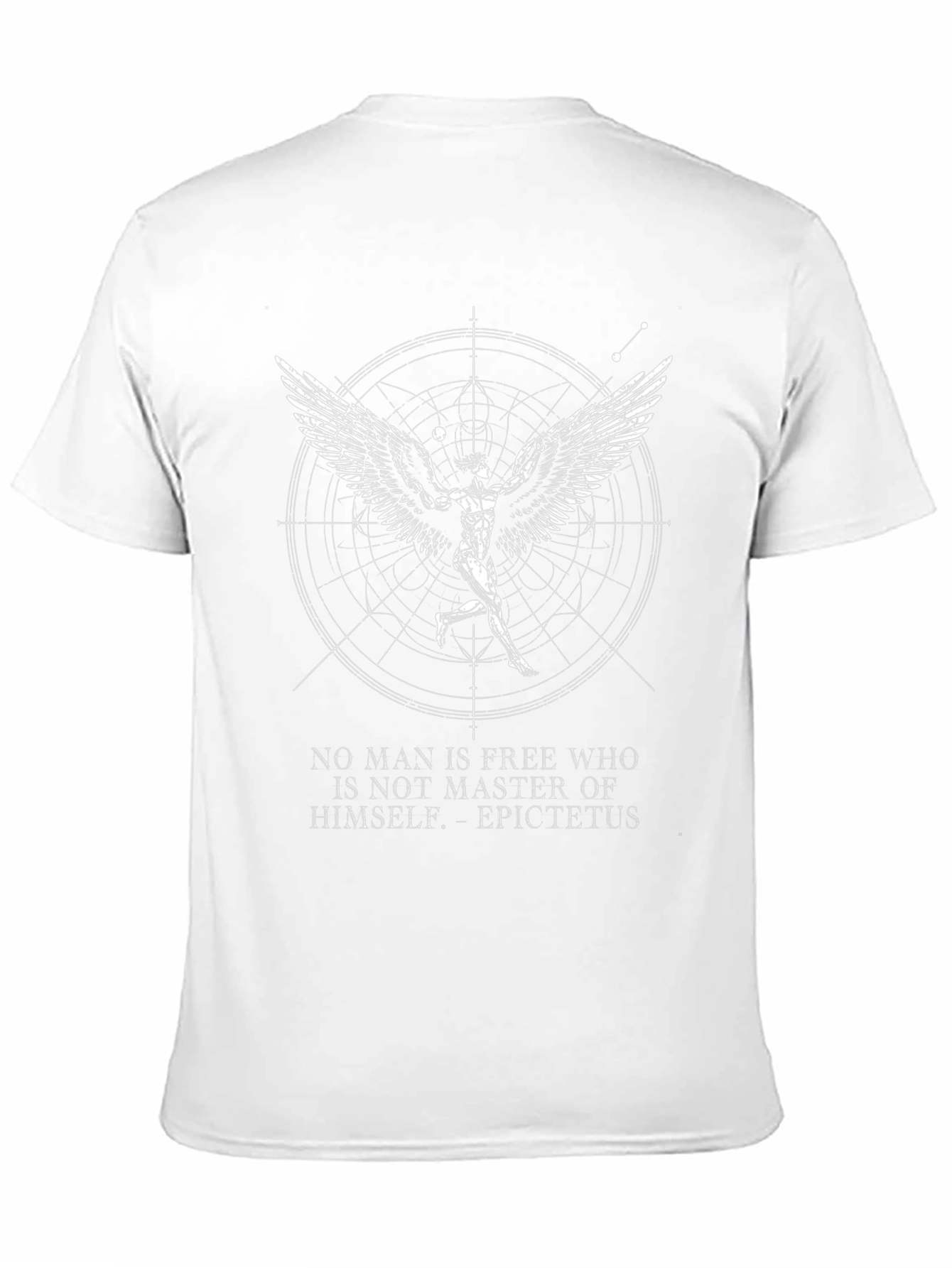 Philosophical T-Shirt - Winged Figure Master of Himself